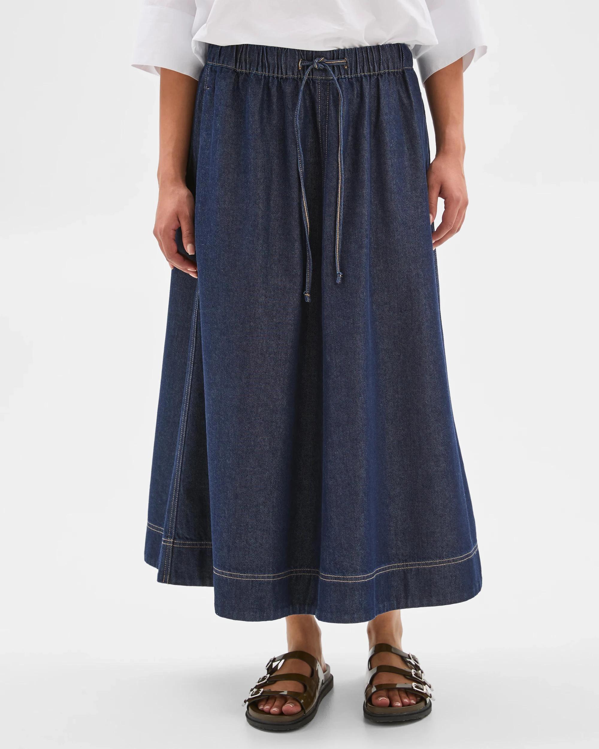 4 Target Denim Denim Pull On Maxi Skirt RINSE, 4 of 4