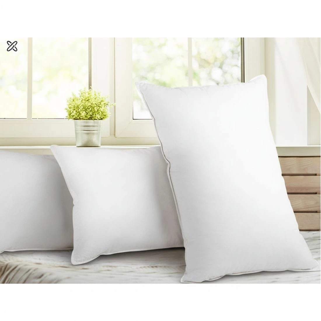 6 Giselle Bedding 4 Pack Bed Pillow Family Hotel 48X73CM - White, 6 of 8