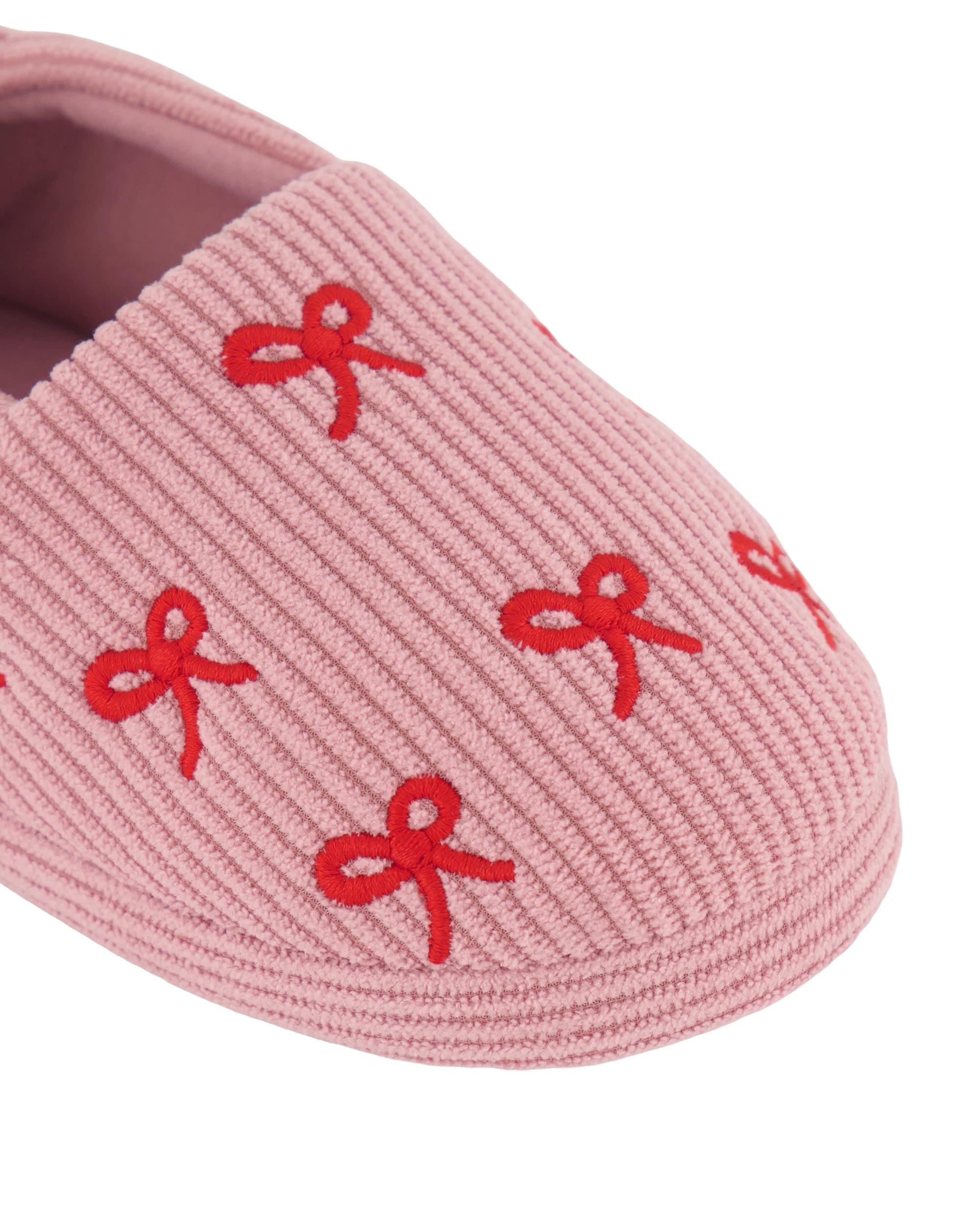3 Junior Corduroy Slippers Bows, 3 of 3