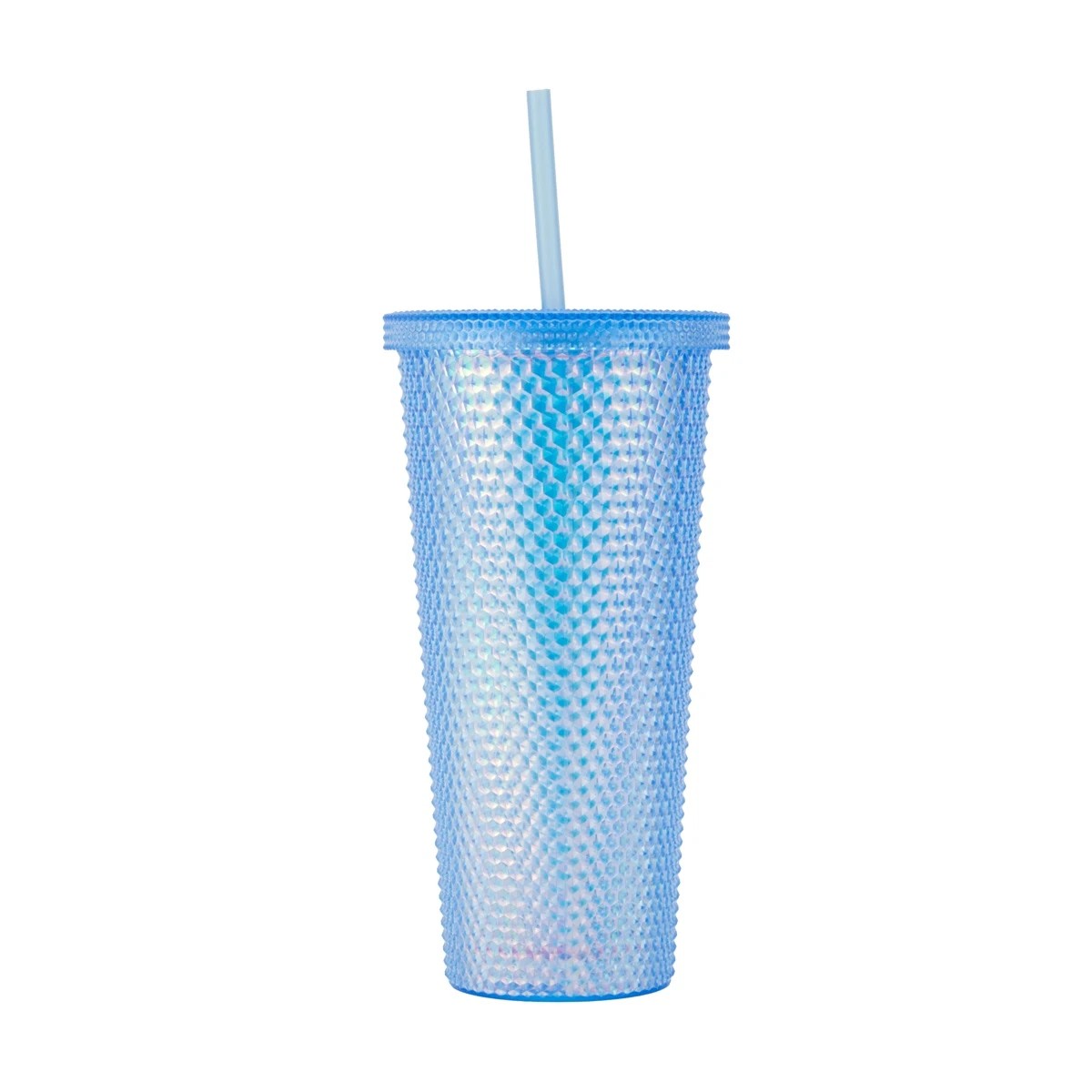 1 Blue Textured Smoothie Tumbler, 1 of 9