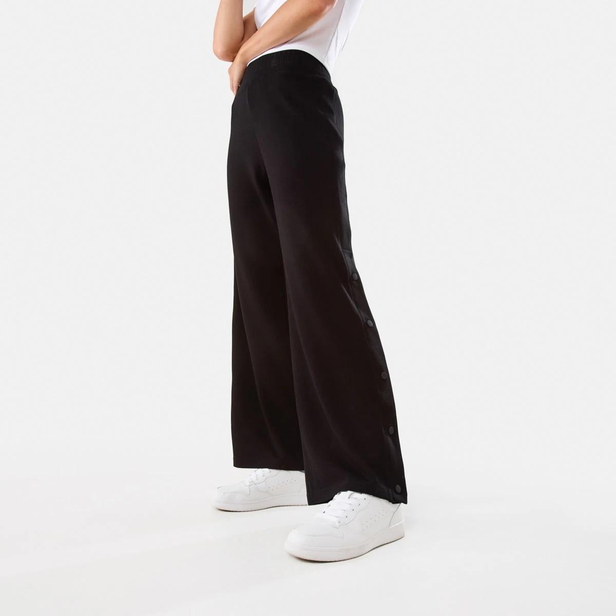 1 Active Womens Snap Trackpants Black, 1 of 7