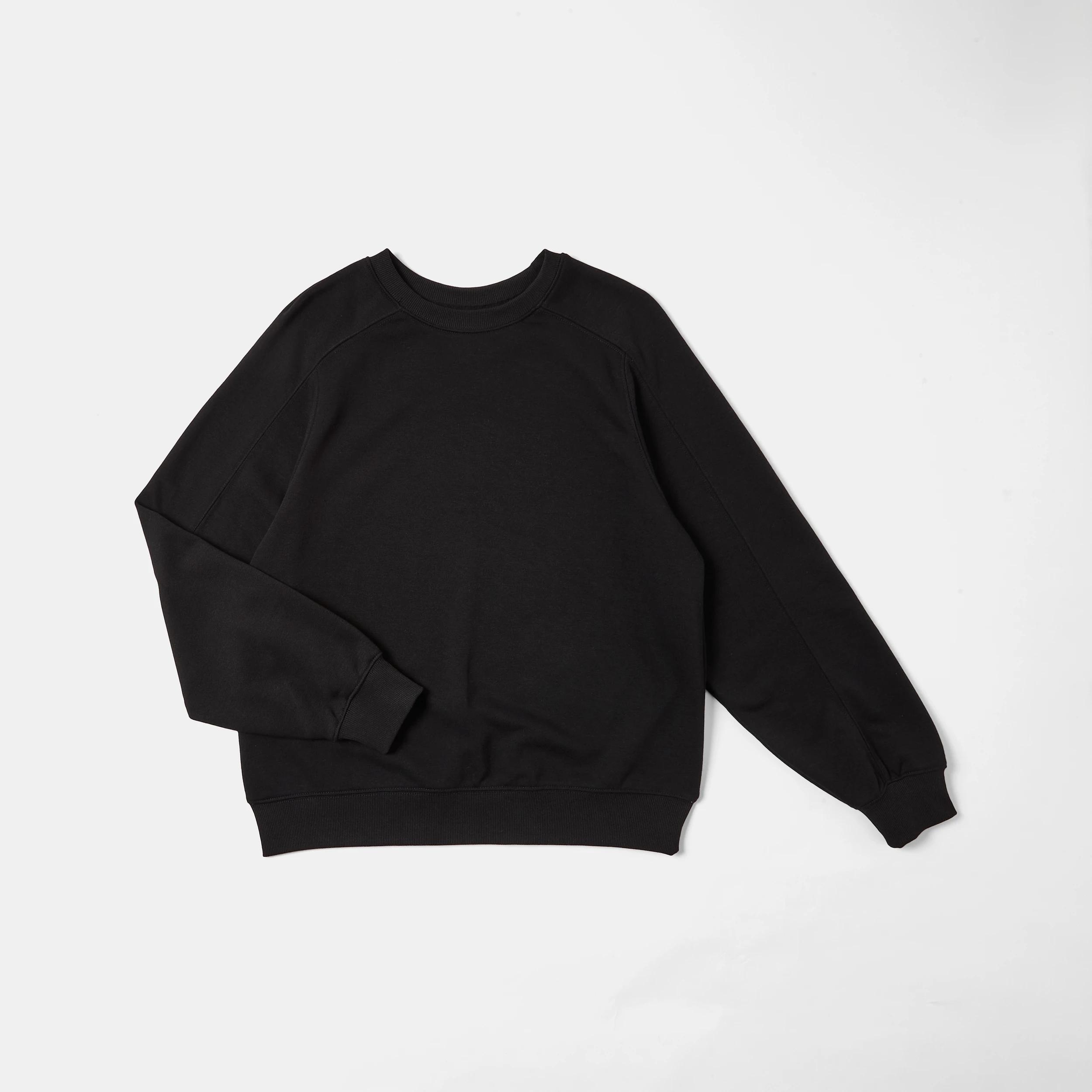 1 Active Womens Terry Sweater BLACK, 1 of 3