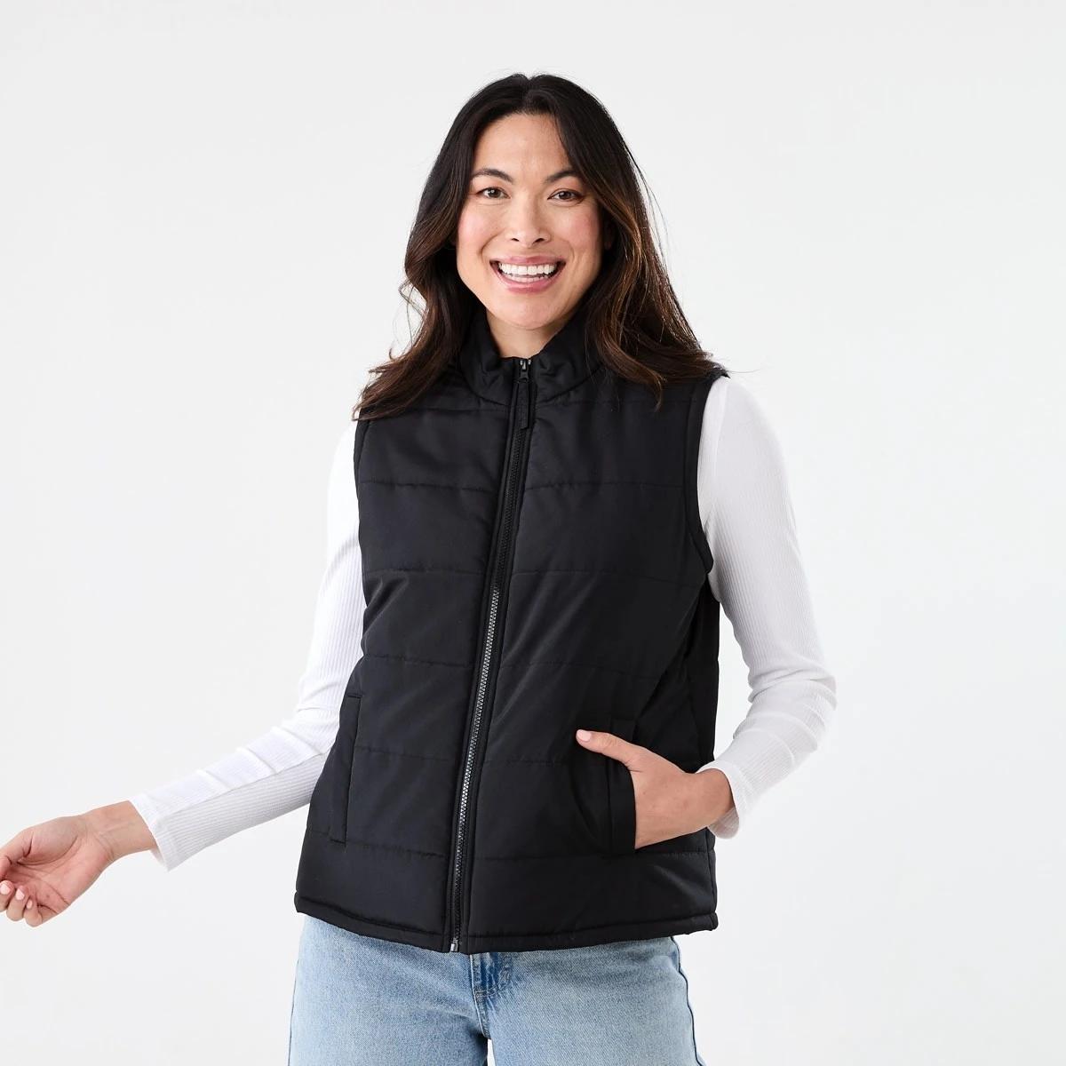 2 Puffer Gilet Black, 2 of 6