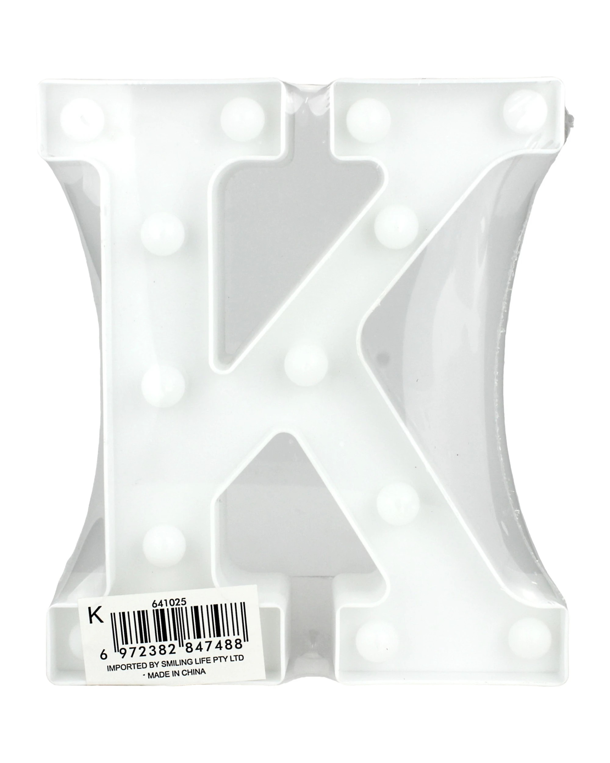 2 Partyrama LED Light Up Letter K White, 2 of 3