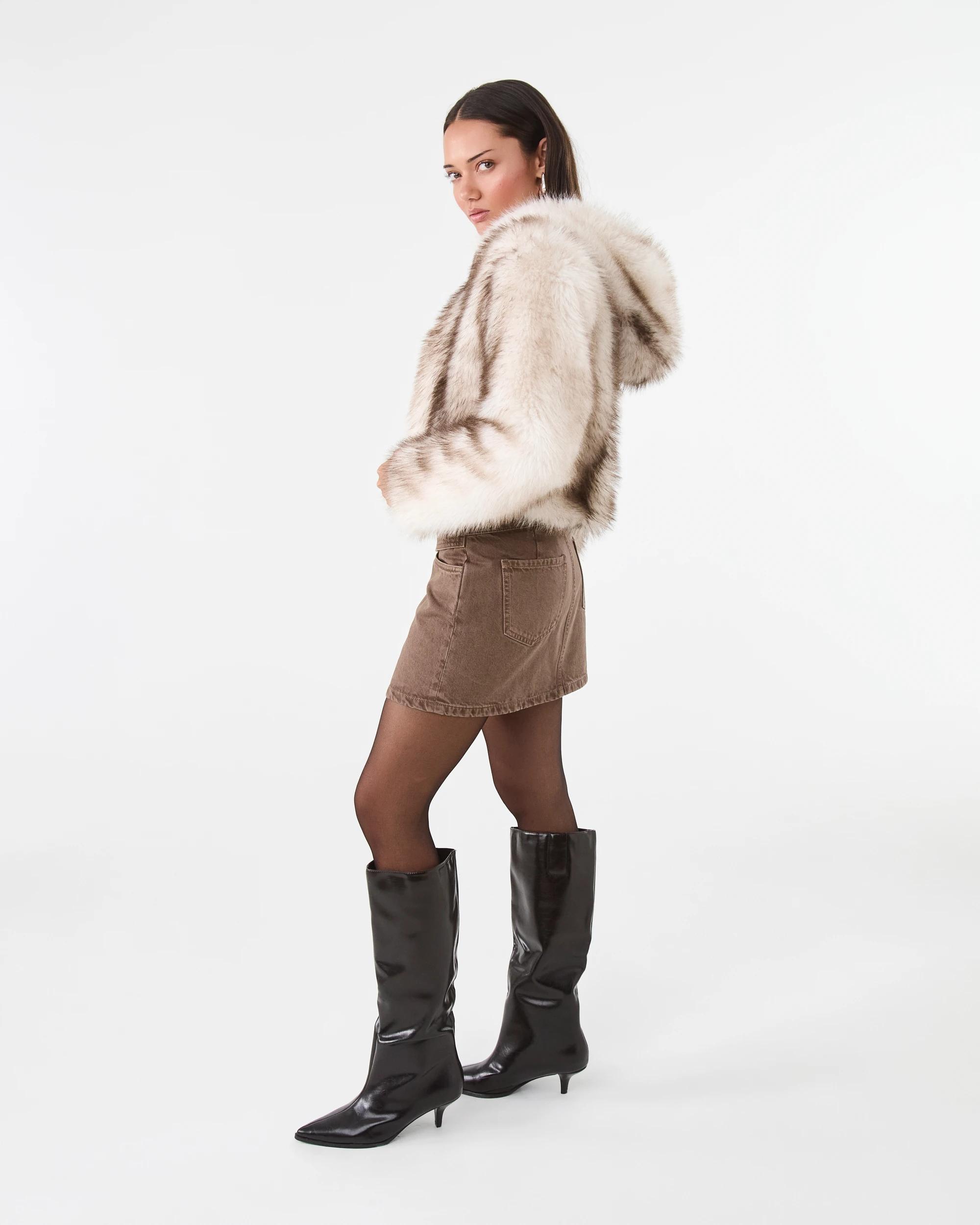 6 Faux Fur Hooded Jacket Fur, 6 of 9