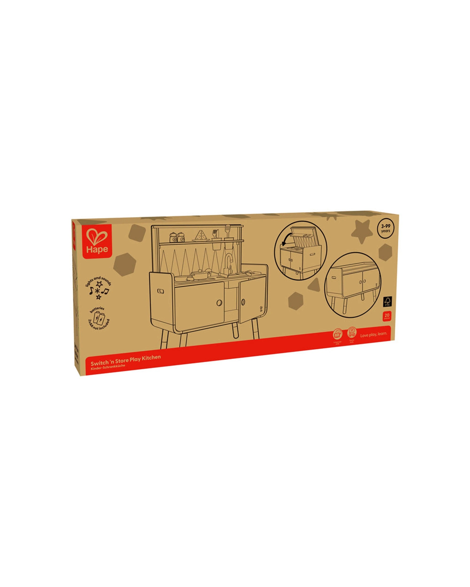 2 Hape Kids Switch n Store 2-In-1 Pretend Play Kitchen & Storage Unit - Multi, 2 of 3