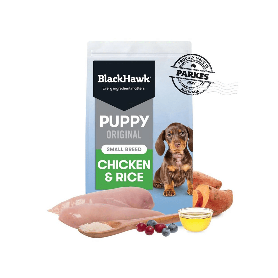 3 Black Hawk Puppy Chicken & Rice Small Breed Dry Dog Food 3kg, 3 of 9