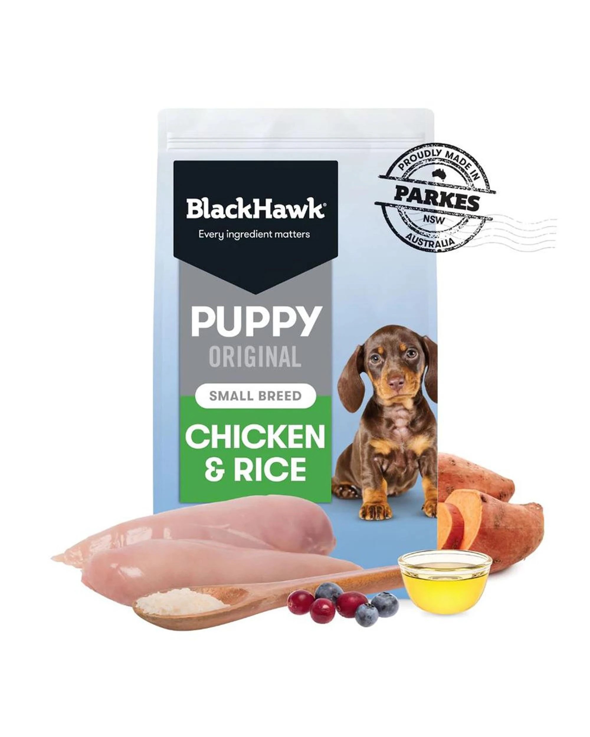 3 Black Hawk Puppy Chicken & Rice Small Breed Dry Dog Food 3kg, 3 of 9