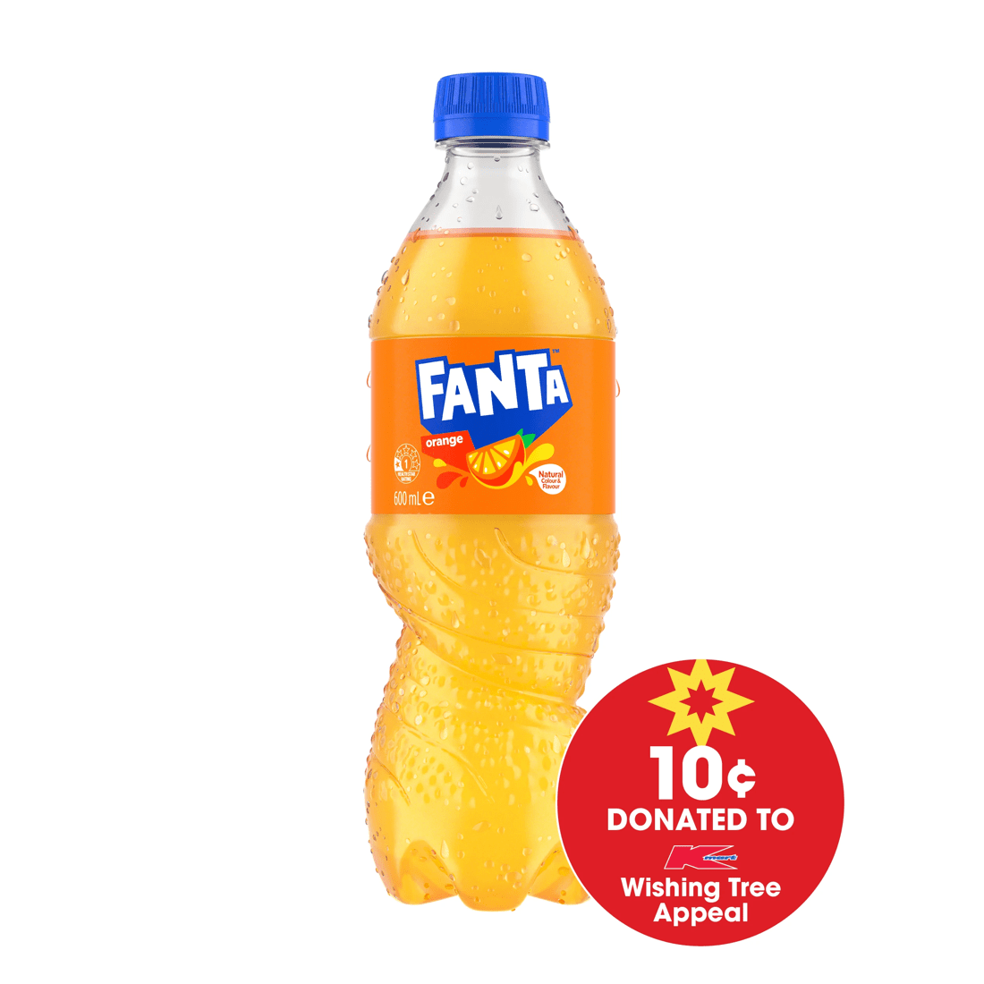 1 Fanta Orange Soft Drink Bottle 600ml, 1 of 3
