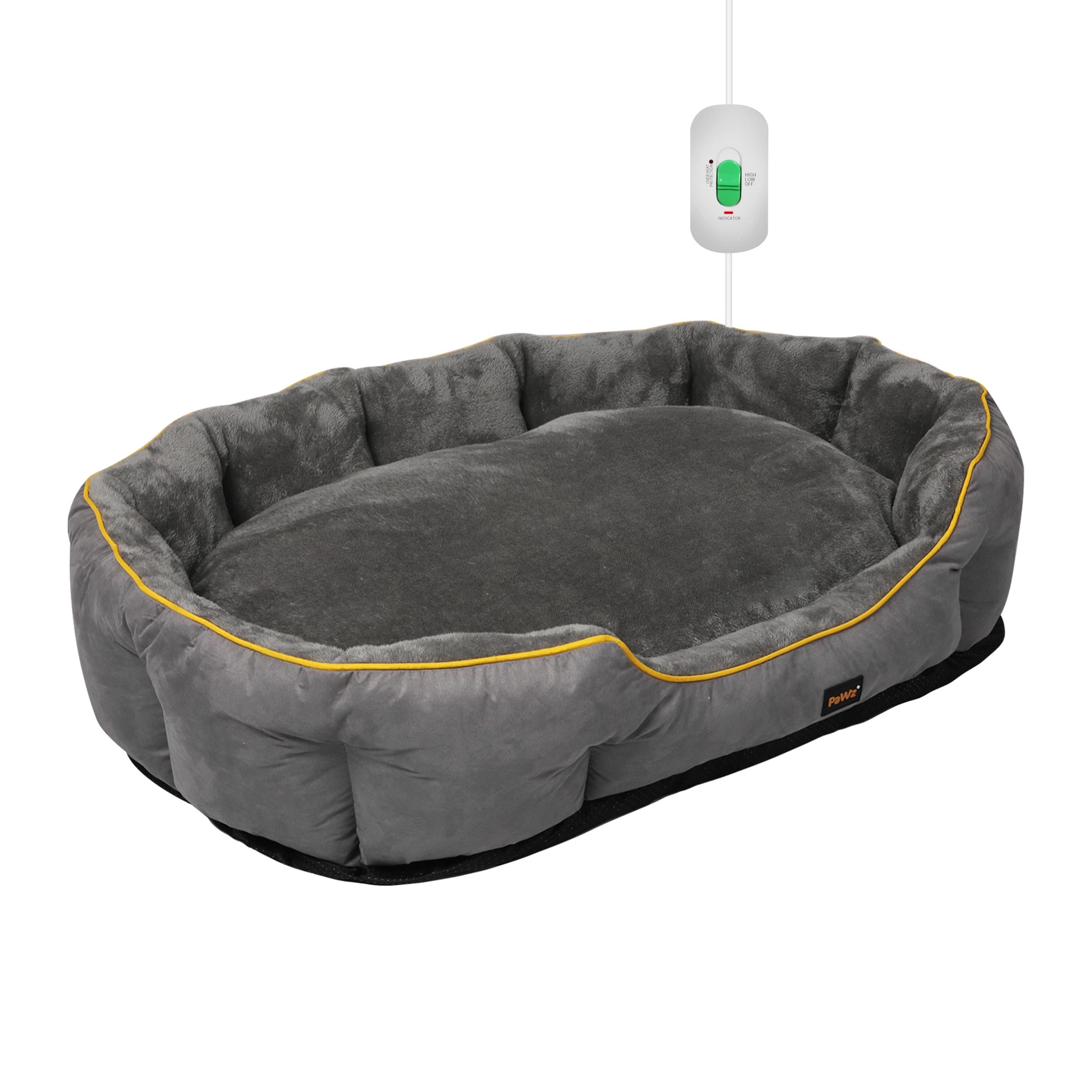 1 Pawz Electric Heated Pet Bed Large - Grey, 1 of 7