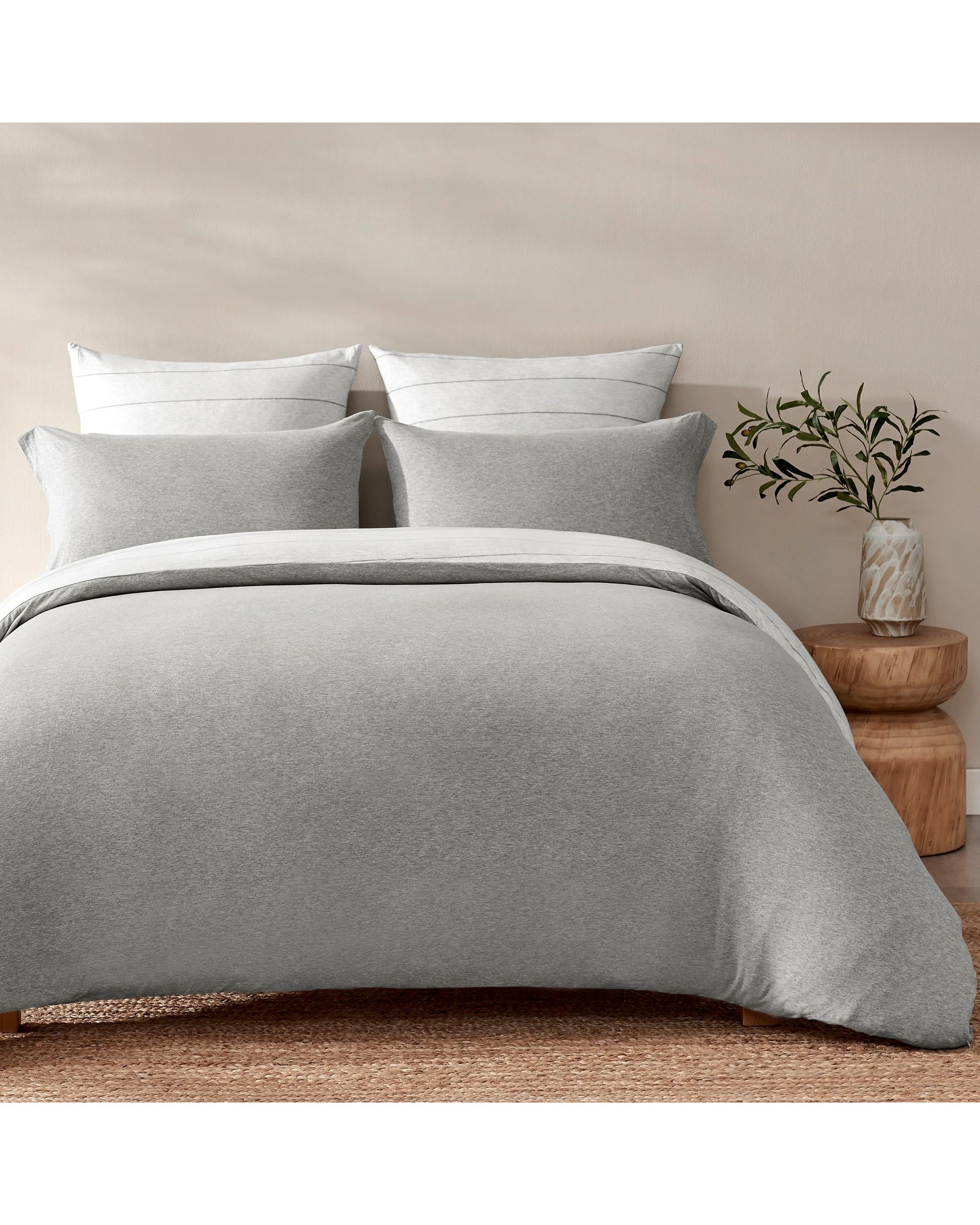 Dreamaker Jersey Luxe 100% Cotton Reversible European Pillowcase Twin ...