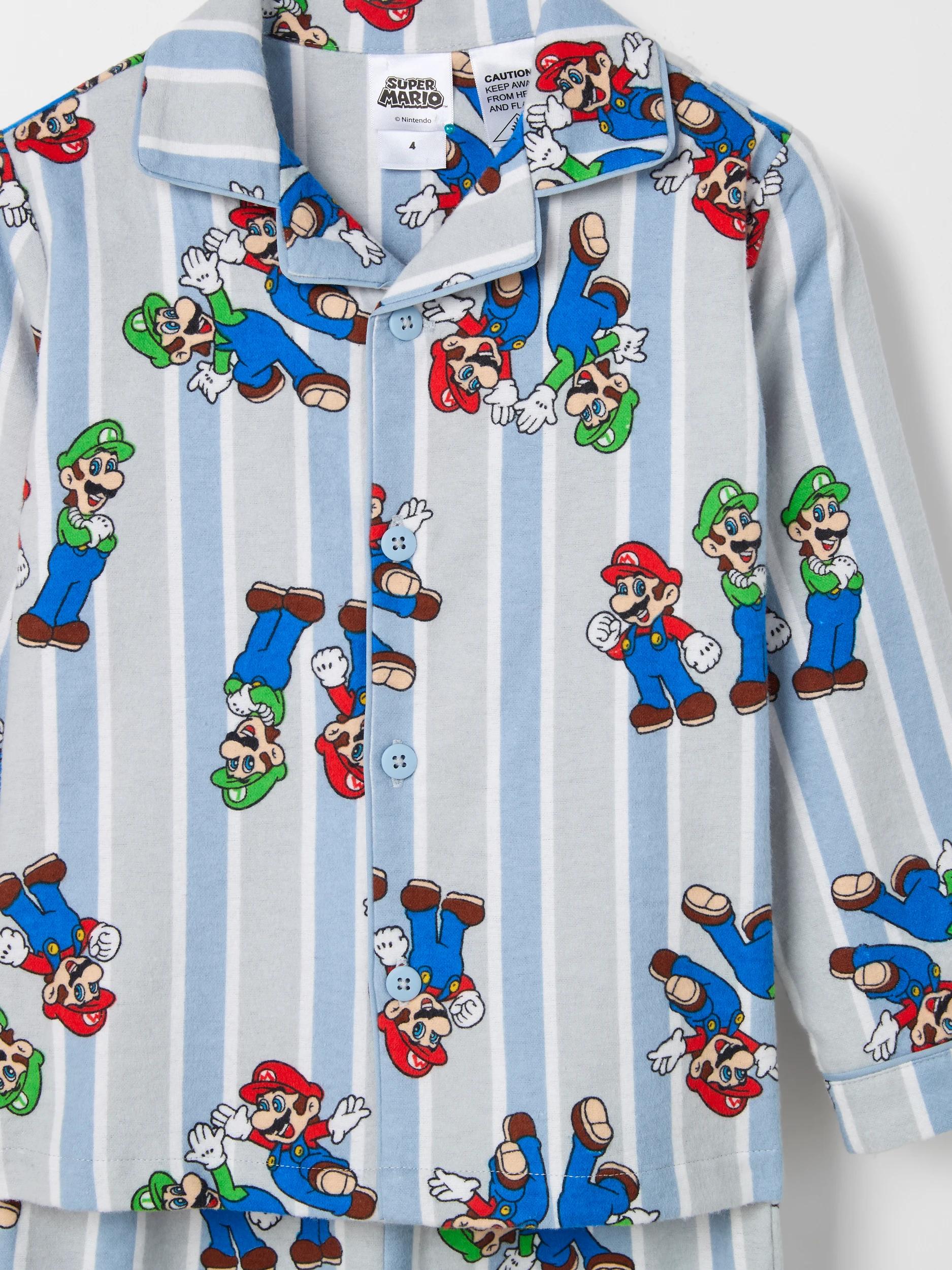 2 Super Mario Australian Cotton Flannel Younger Boys Pyjama Set MARIO, 2 of 4