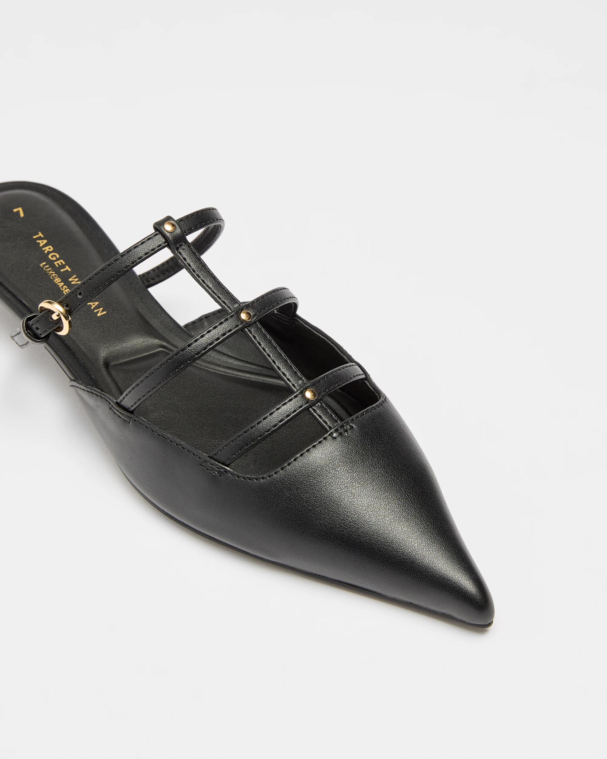 2 Target Womens Caged Stud Flat - Jaimie BLACK, 2 of 3