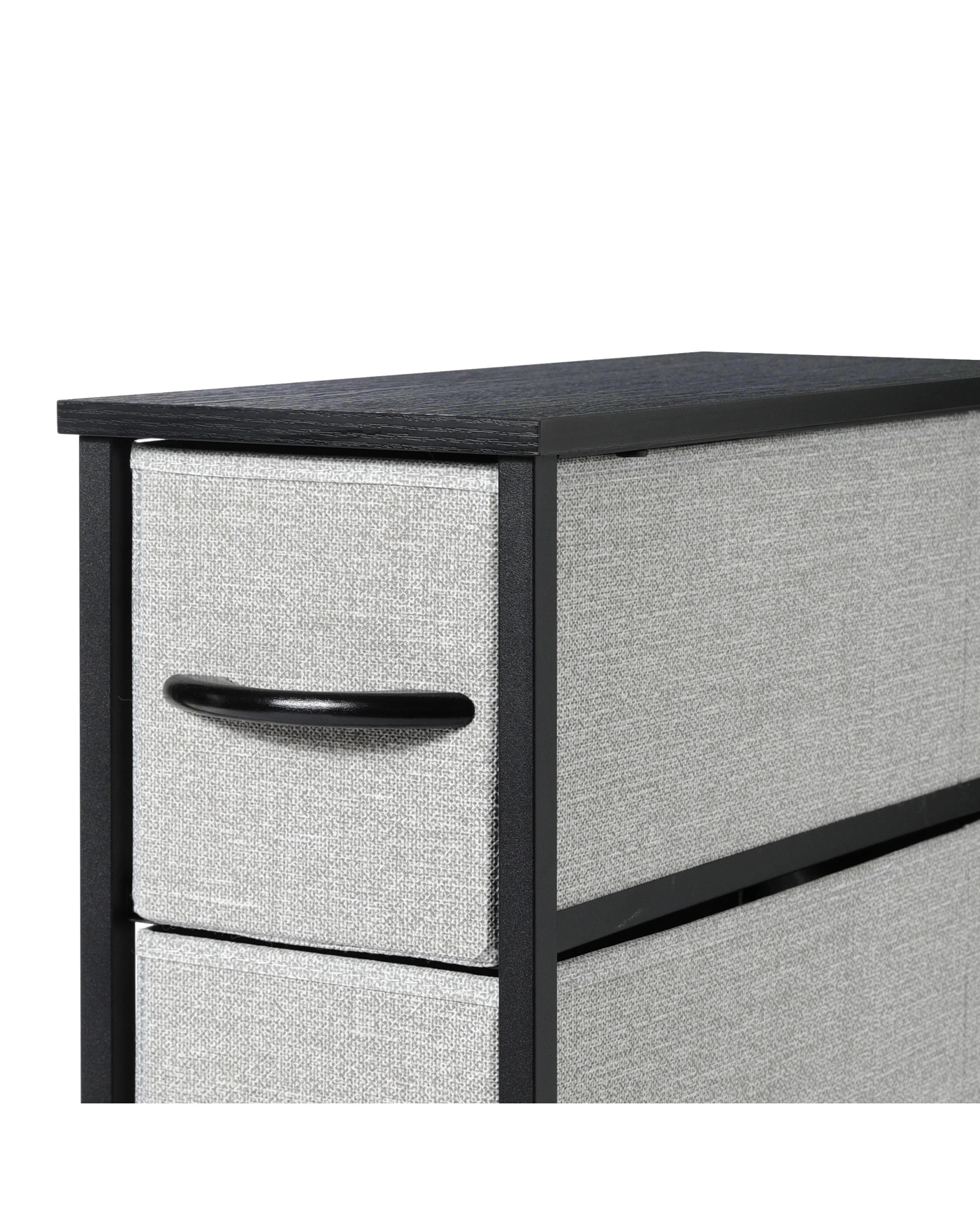 6 Sherwood Luna 4 Drawer Fabric Tallboy - Grey, 6 of 9