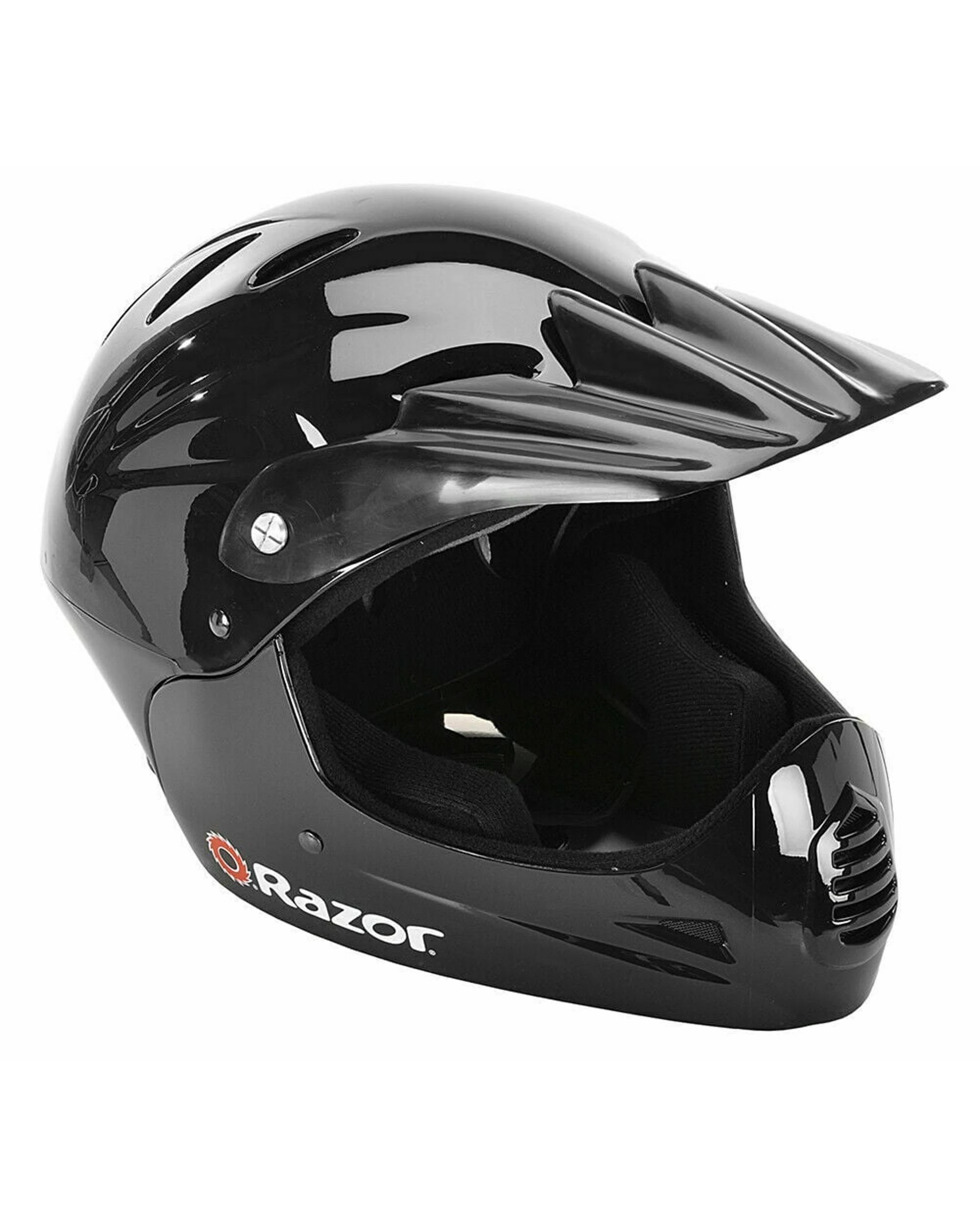 1 Razor Full Face Helmet Gloss Black - Black, 1 of 4