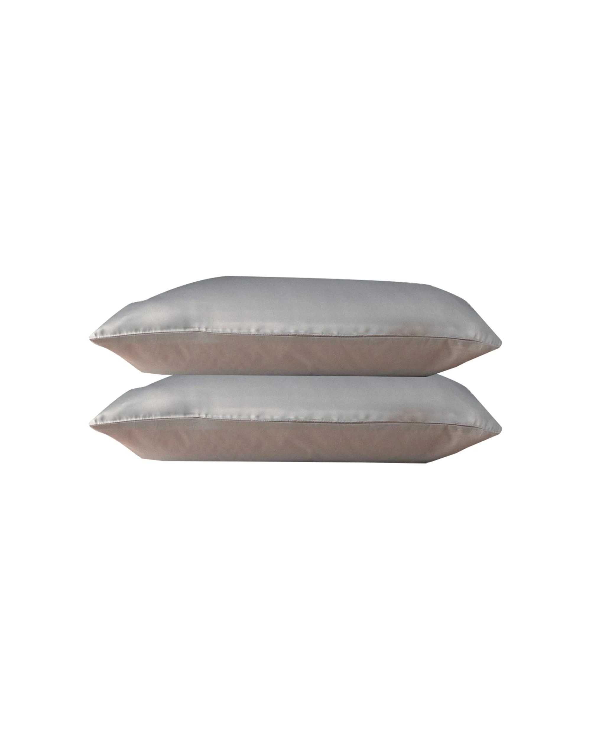 1 Canningvale 2pc Beautysilks Pillowcase 100 Percent Mulberry Silk - Silver, 1 of 3