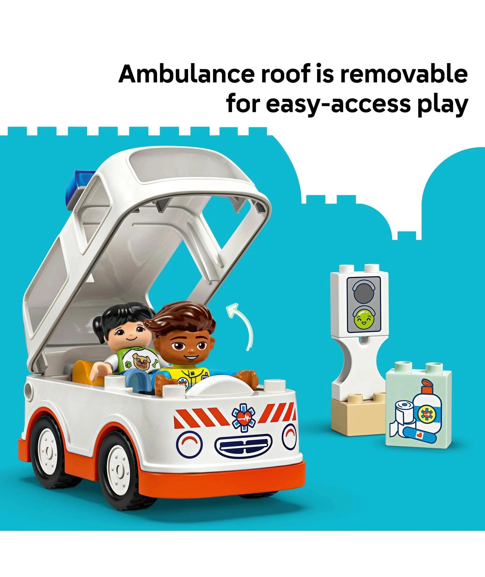 5 LEGO® DUPLO Town Ambulance & Driver 10447 - Multi, 5 of 10