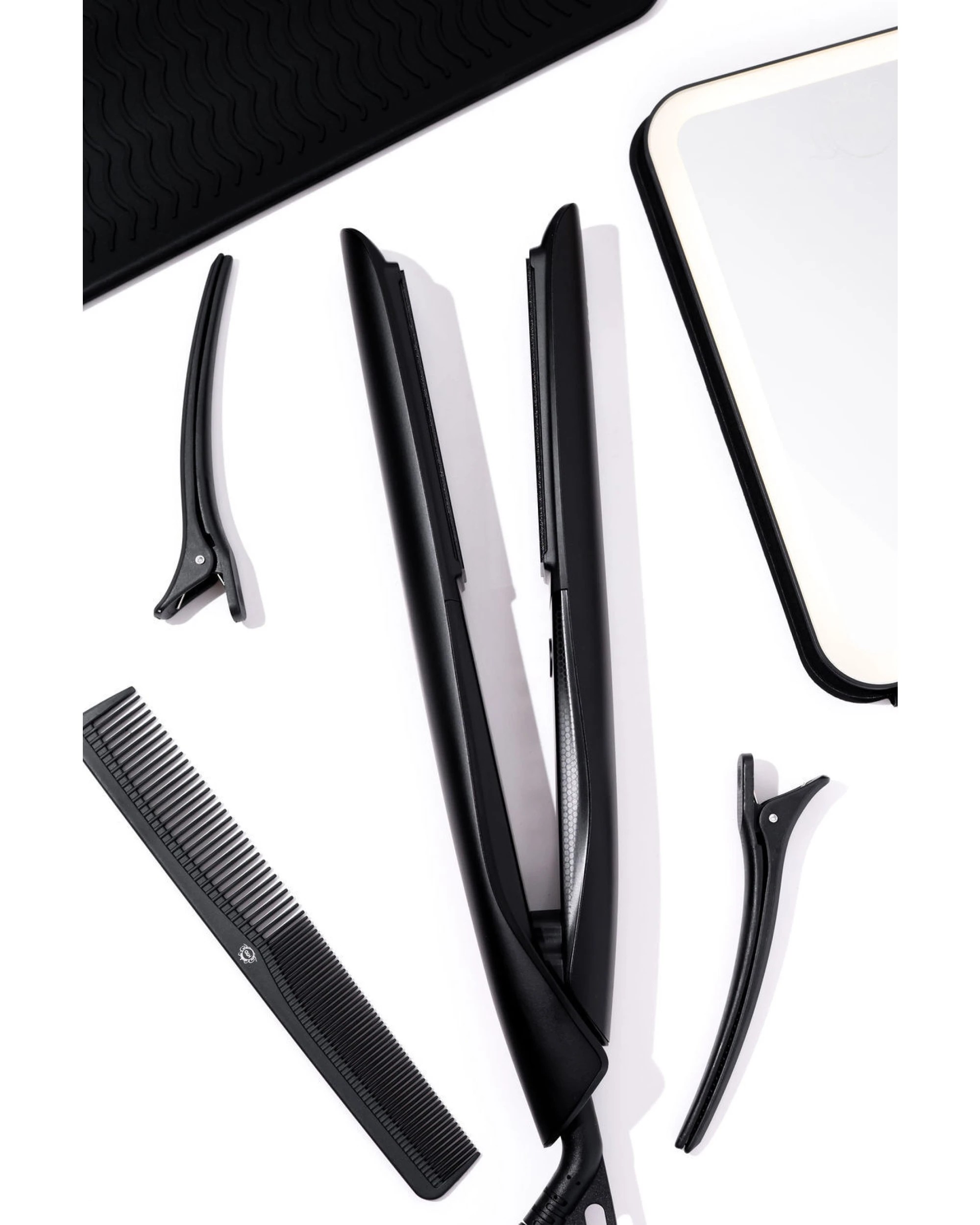 7 H2D Opulence Professional Ionic Hair Straightener w/ LED Mirror in Satin Black, 7 of 10