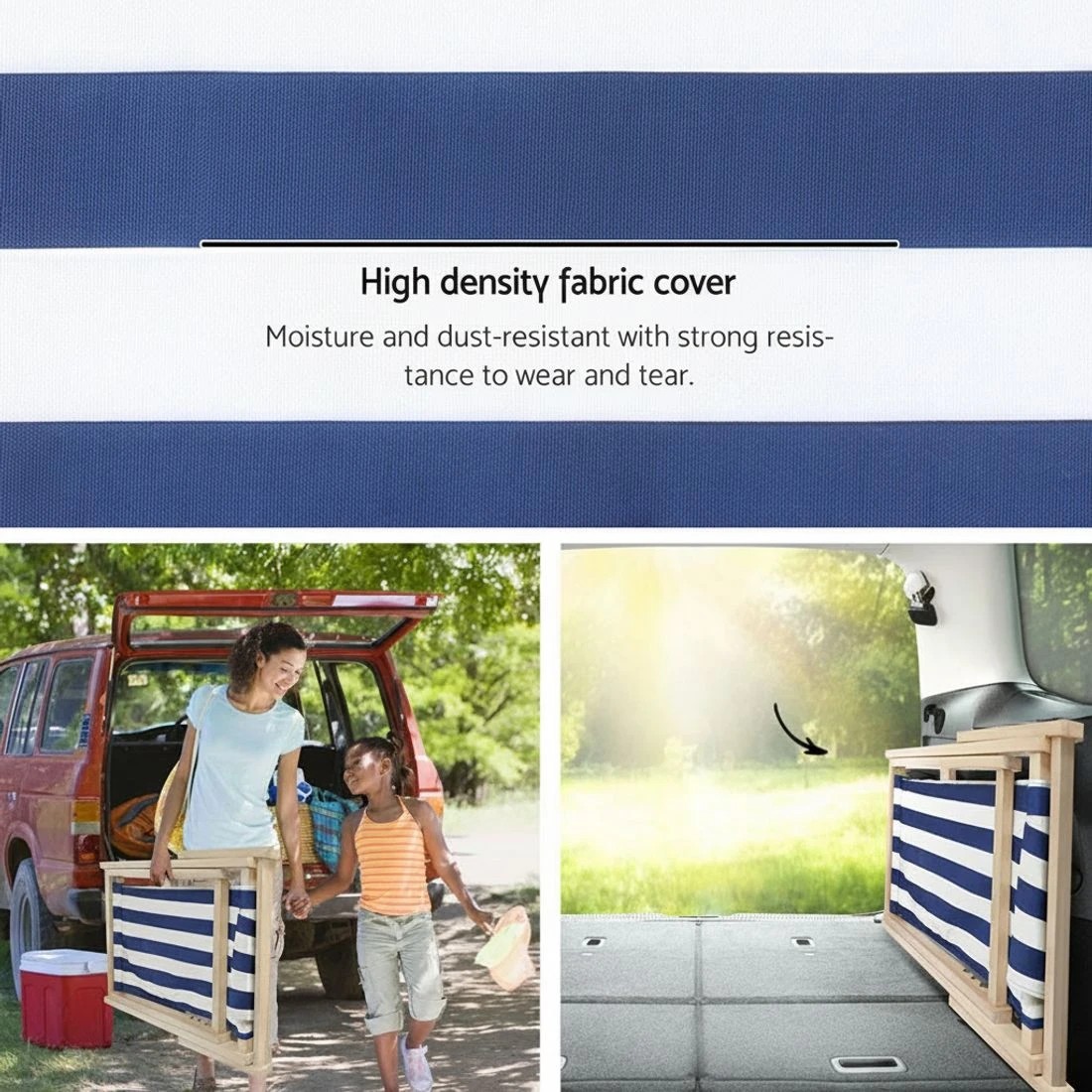 5 Gardeon Outdoor Deck Chair Wooden Sun Lounge Folding Beach Patio Furniture - Blue, 5 of 8