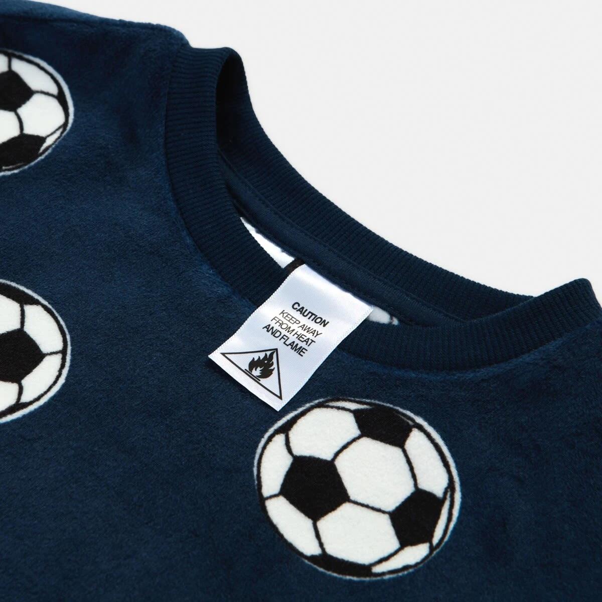 7 Super Soft Pyjama Set Blu Soccer, 7 of 8