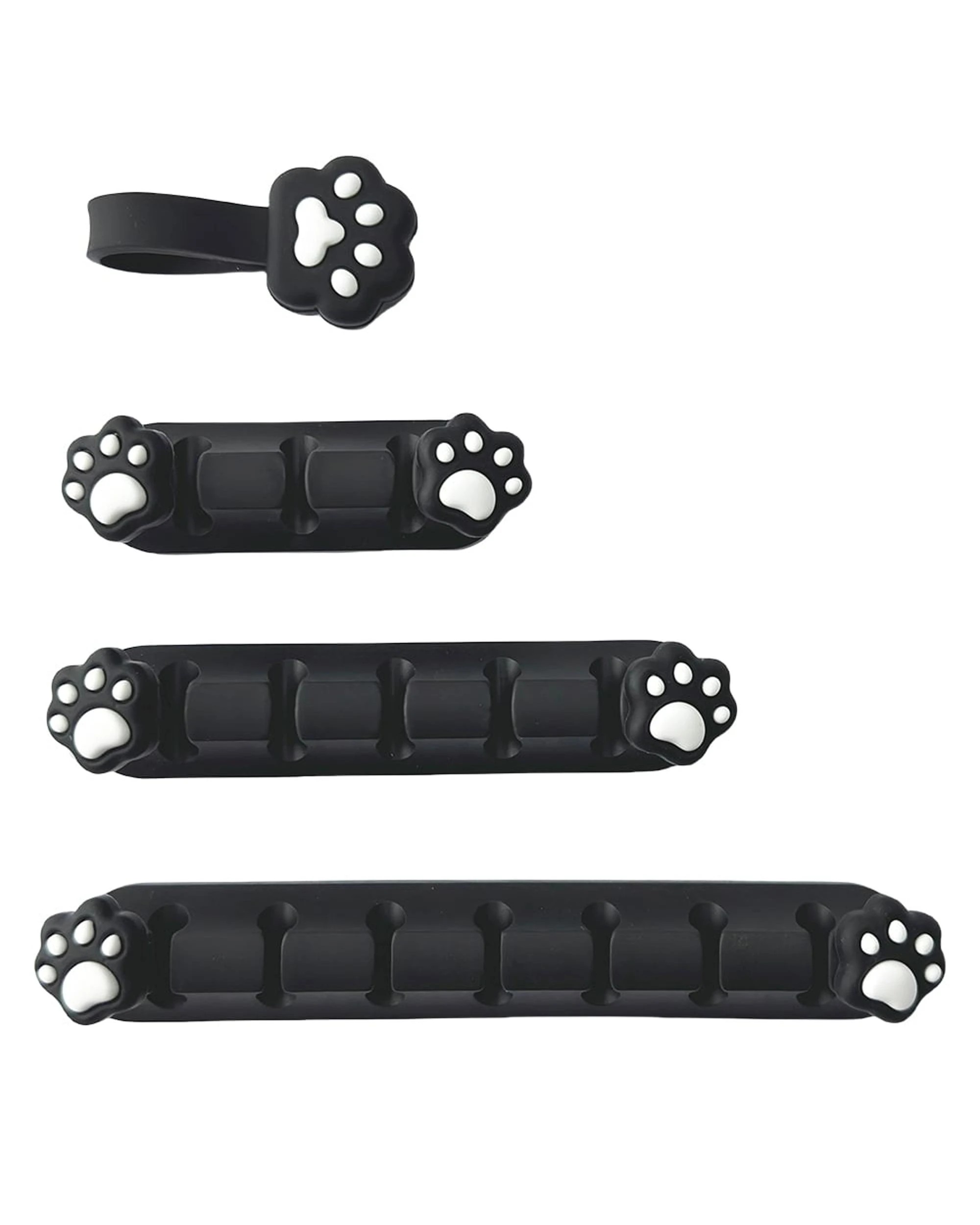 2 Playmax Paw Print Cable Management - Black/White - Multi, 2 of 8