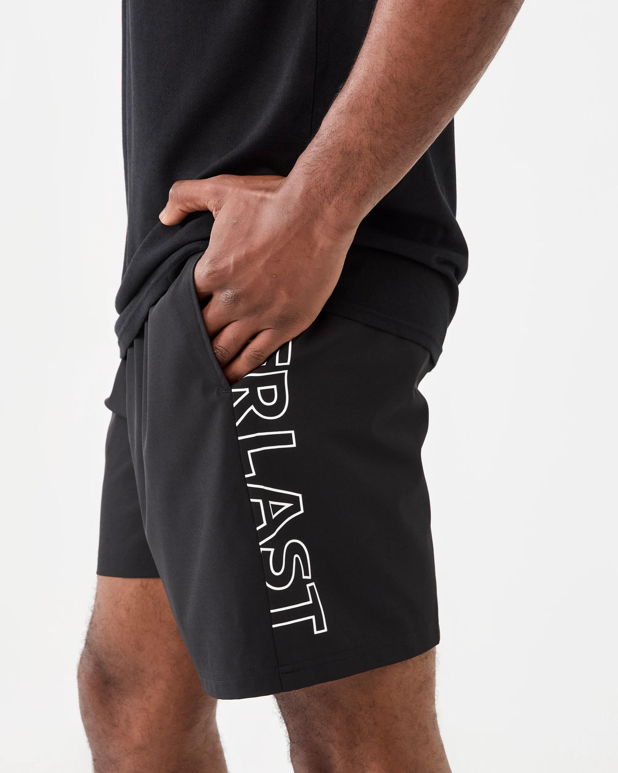 2 Everlast Mens Stretch Woven Shorts Black, 2 of 9