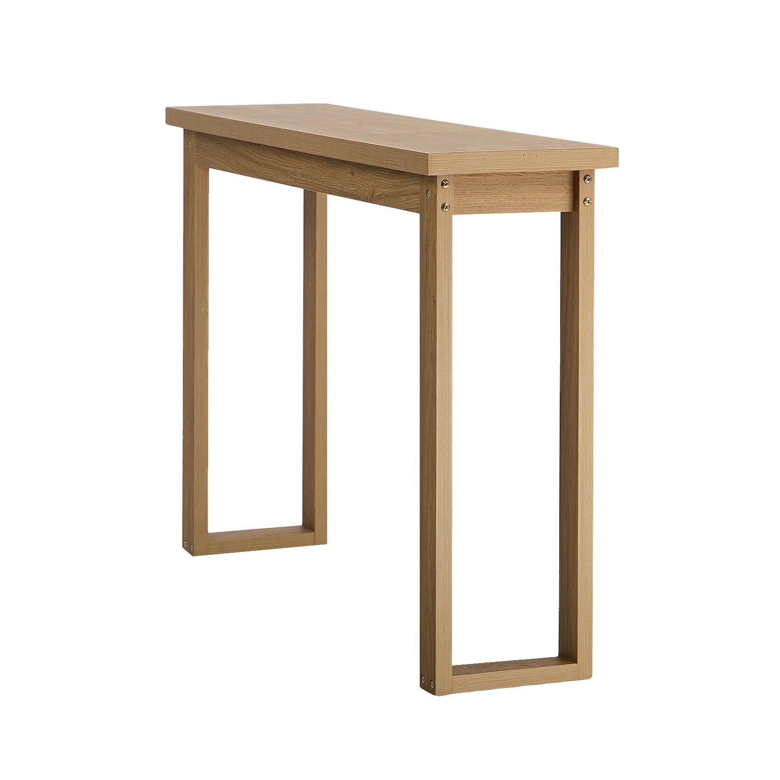 7 Oikiture Console Table Narrow Hall Entryway Desk Sofa Table Display Shelf - Natural, 7 of 7