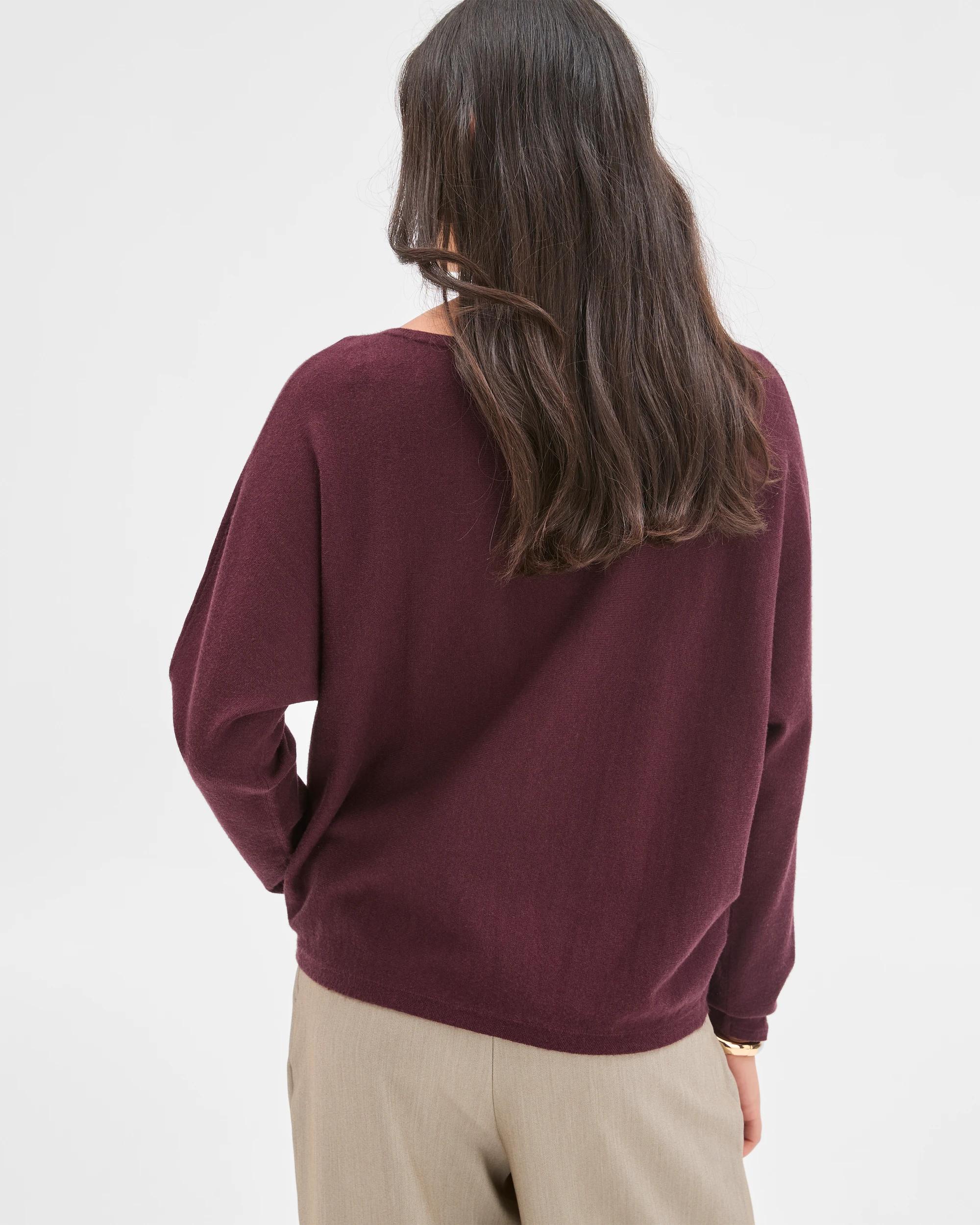 6 Preview Dolman Sleeve Boat Neck Knit Sweater PINOT, 6 of 6