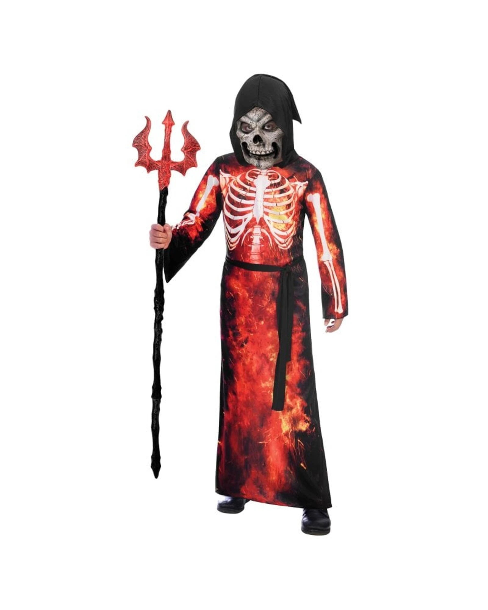 1 Fire Reaper Child Costume Size 8-10 Years, 1 of 1