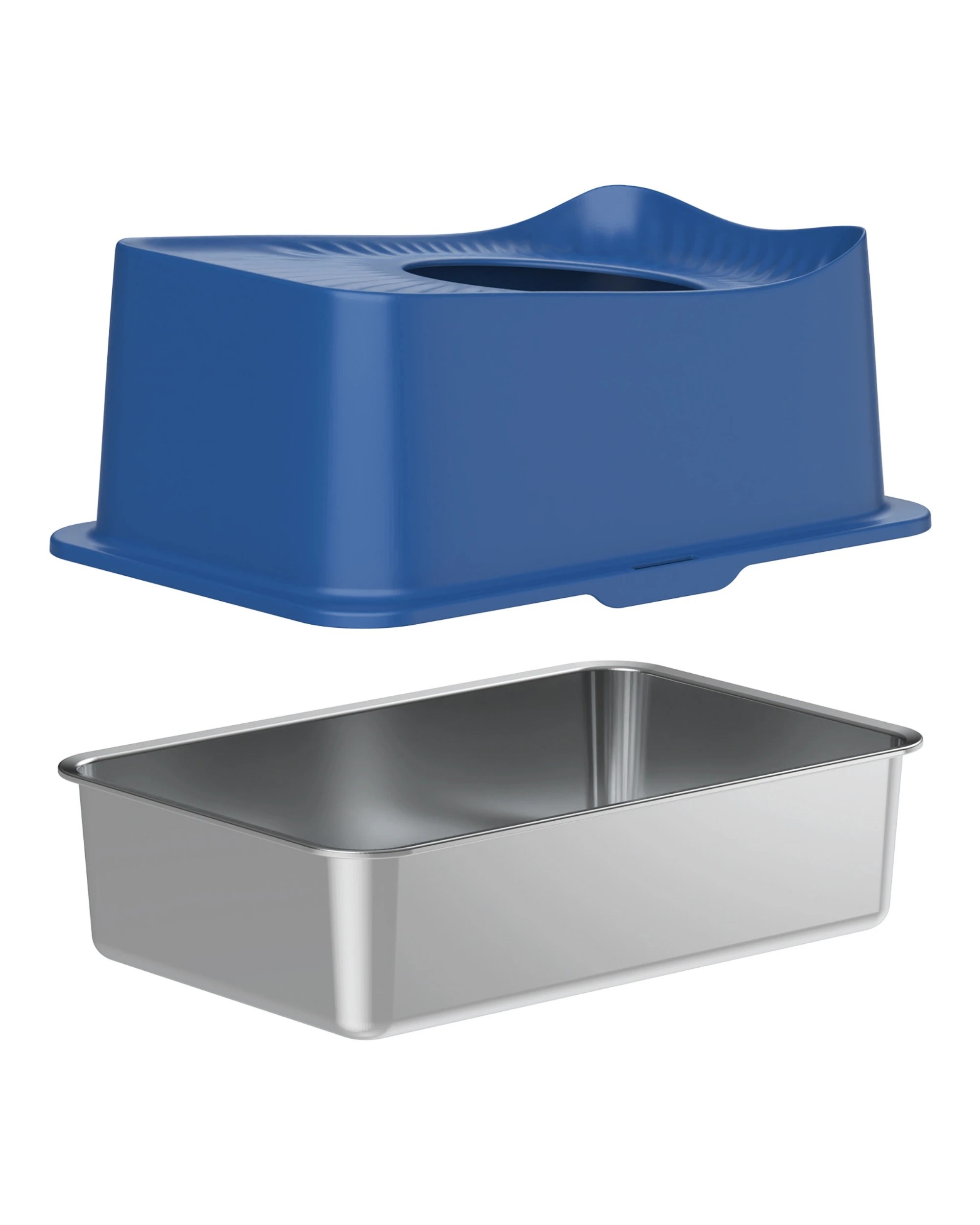 7 Advwin Cat Litter Box Large Stainless Steel High Sided Pet Toilet, 7 of 7