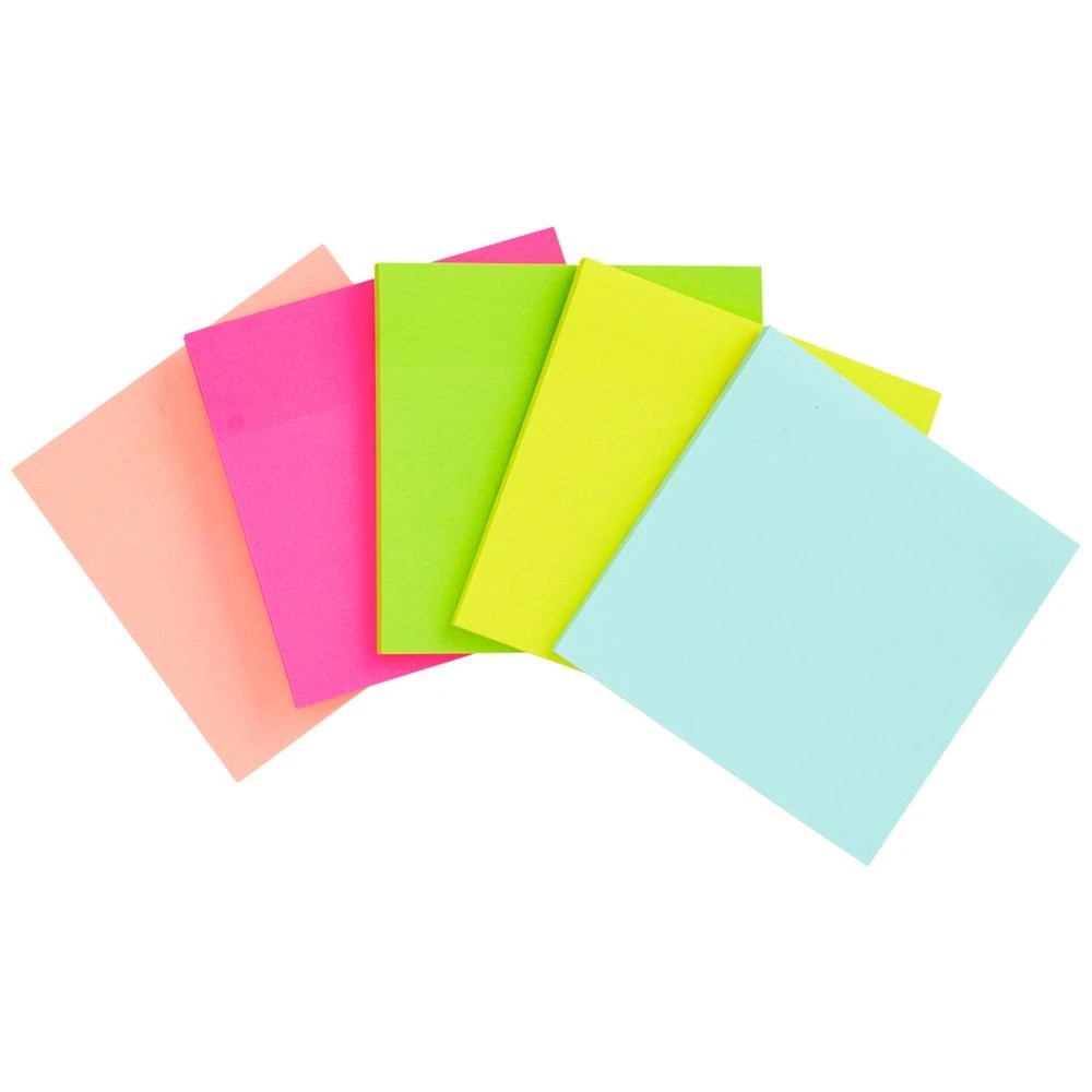 4 J.Burrows Ultra Stick-it Notes 76x76mm Neon 10 Pack, 4 of 4