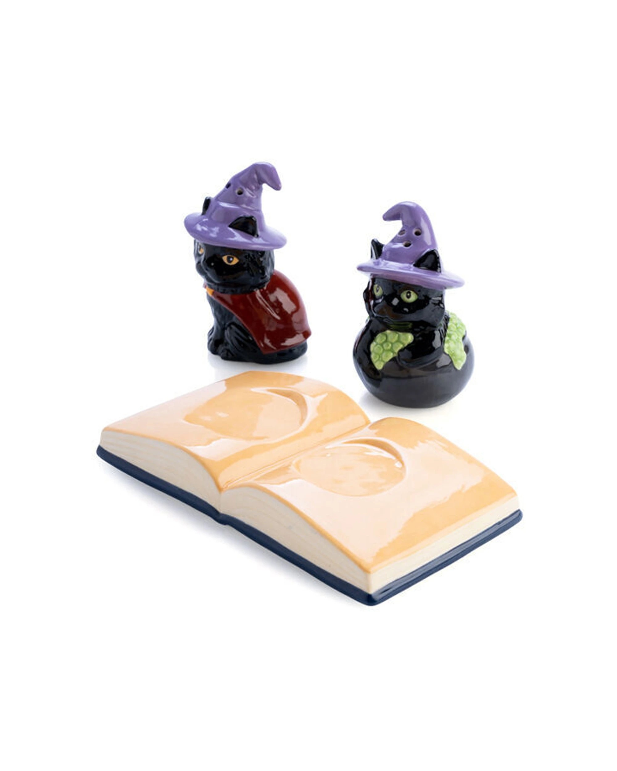 2 Flavour Mates 2pc 3D Salt & Pepper Shaker Set 14.5x8.5x11cm Cats - Black, 2 of 5