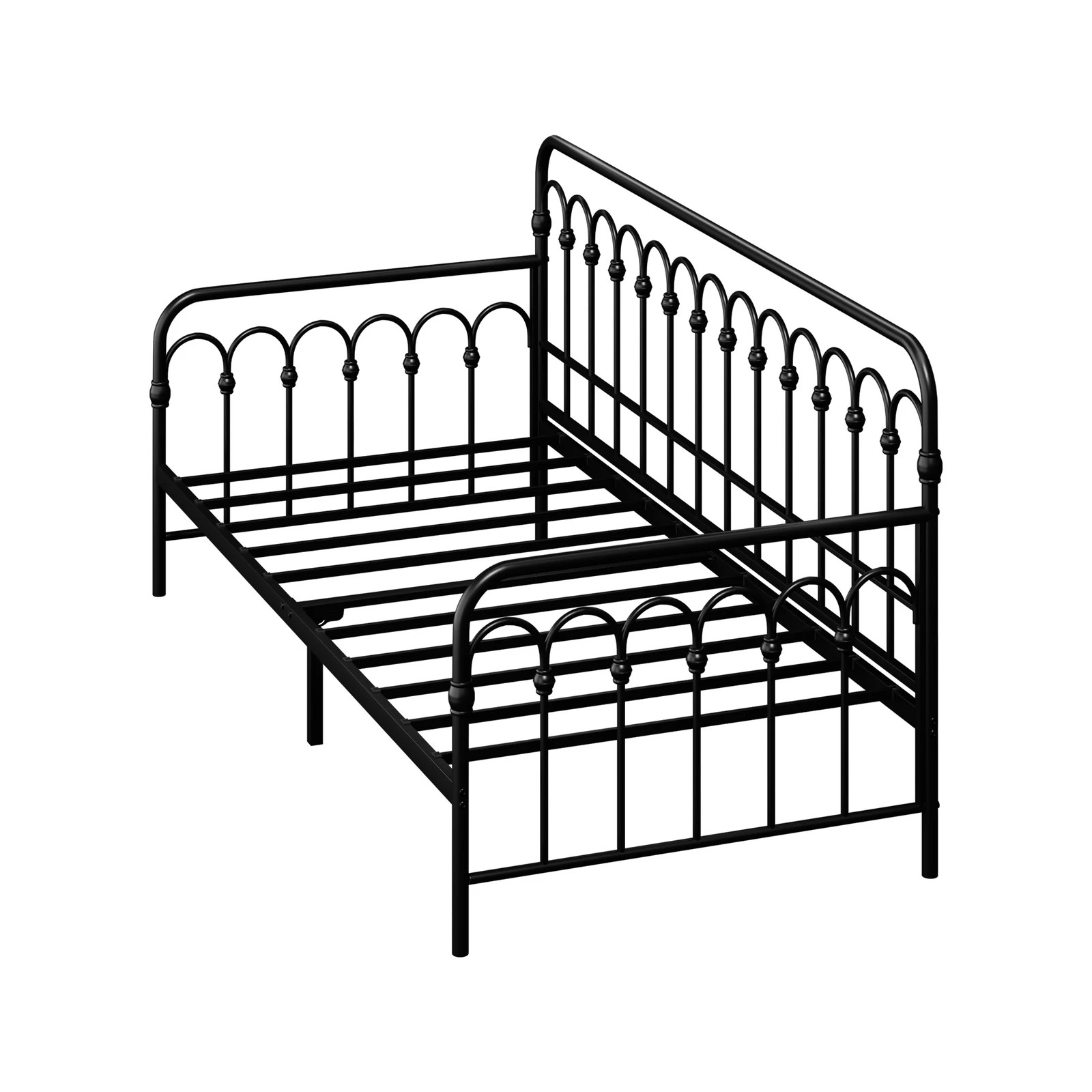 7 Oikiture Metal Daybed Frame Single Size Sofa Bed Steel Slat Support
 - Black, 7 of 9