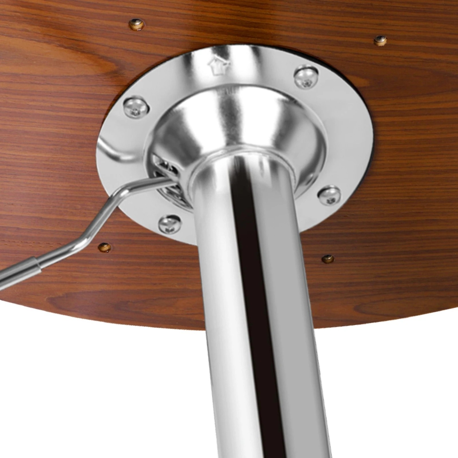 6 Alfordson 2x Bar Stool Kitchen Swivel Chair Wooden Leather Trice - White, 6 of 10