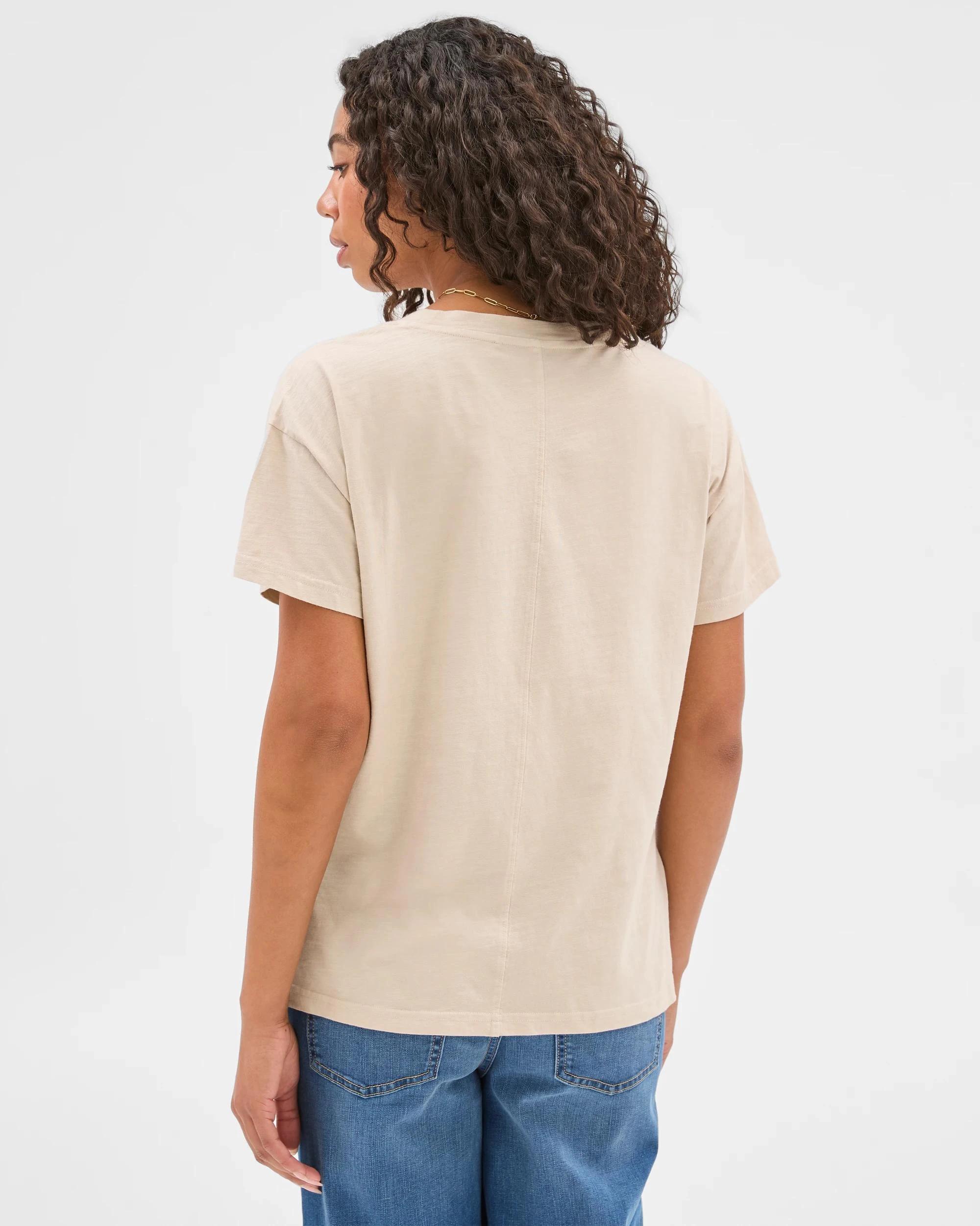 6 Target Australian Cotton Relaxed Slub V-Neck T-Shirt ENOKI, 6 of 6