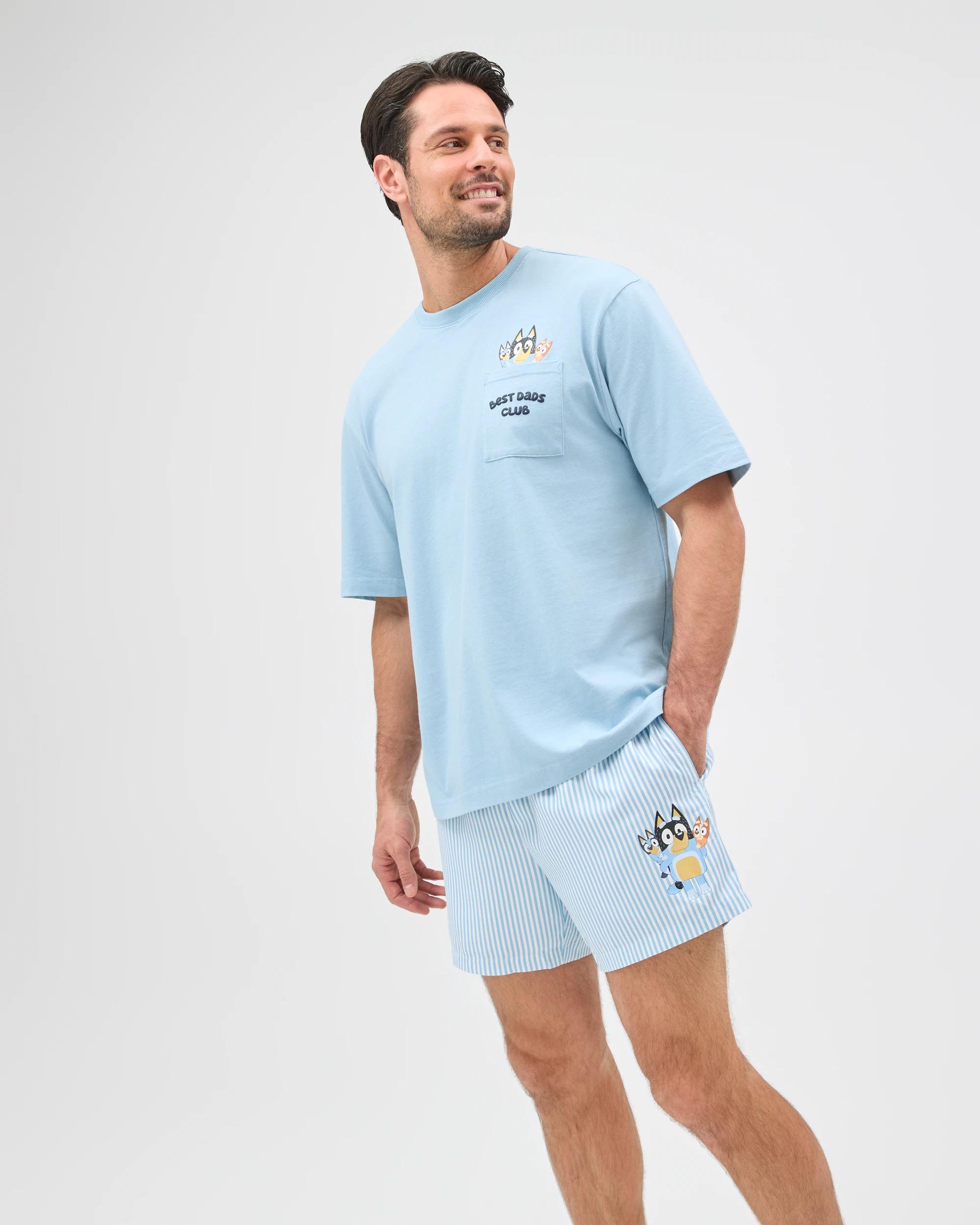 4 Bluey Australian Cotton Best Dad T-Shirt MID BLUE, 4 of 7