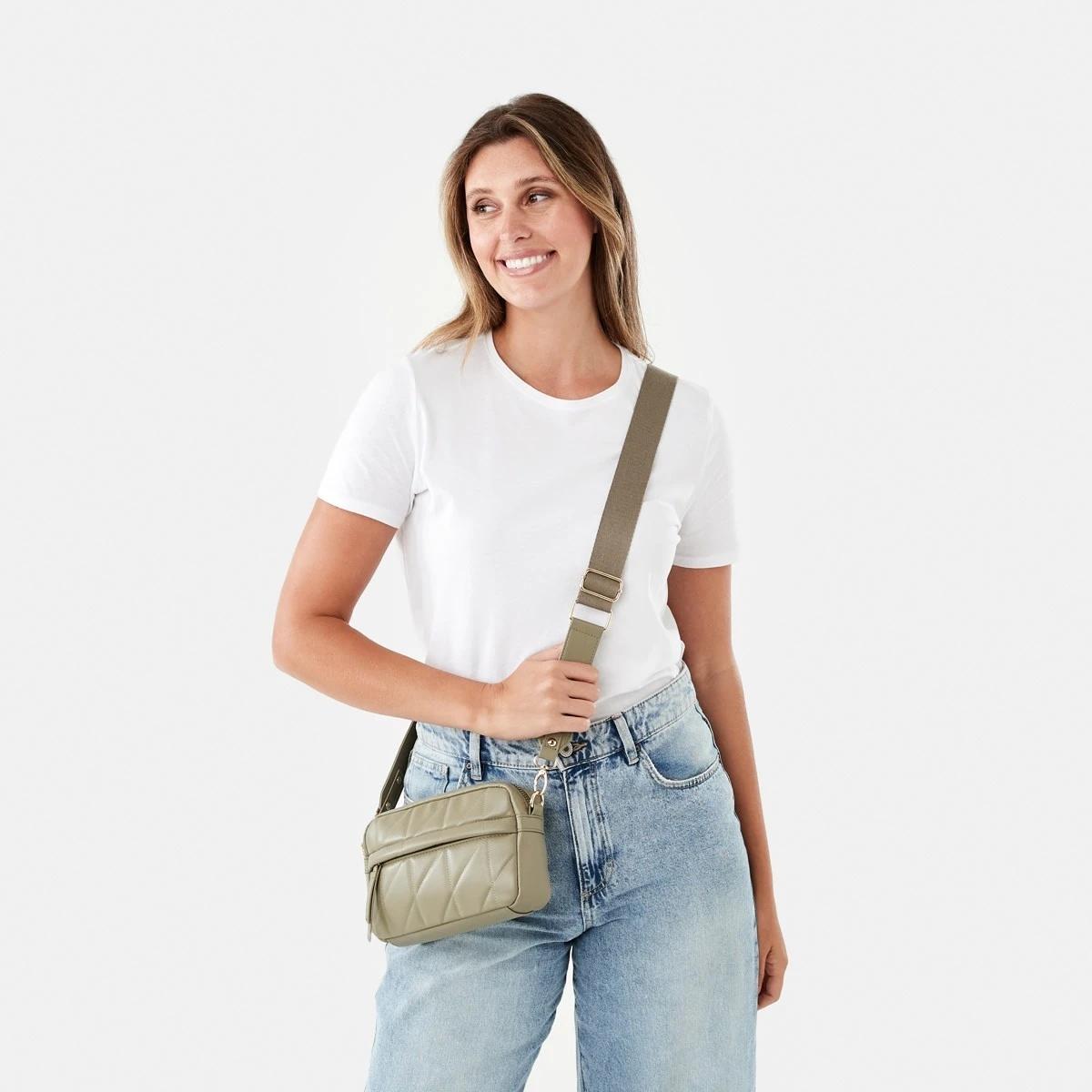 5 Quilted Crossbody Bag SOFT OLIVE, 5 of 5