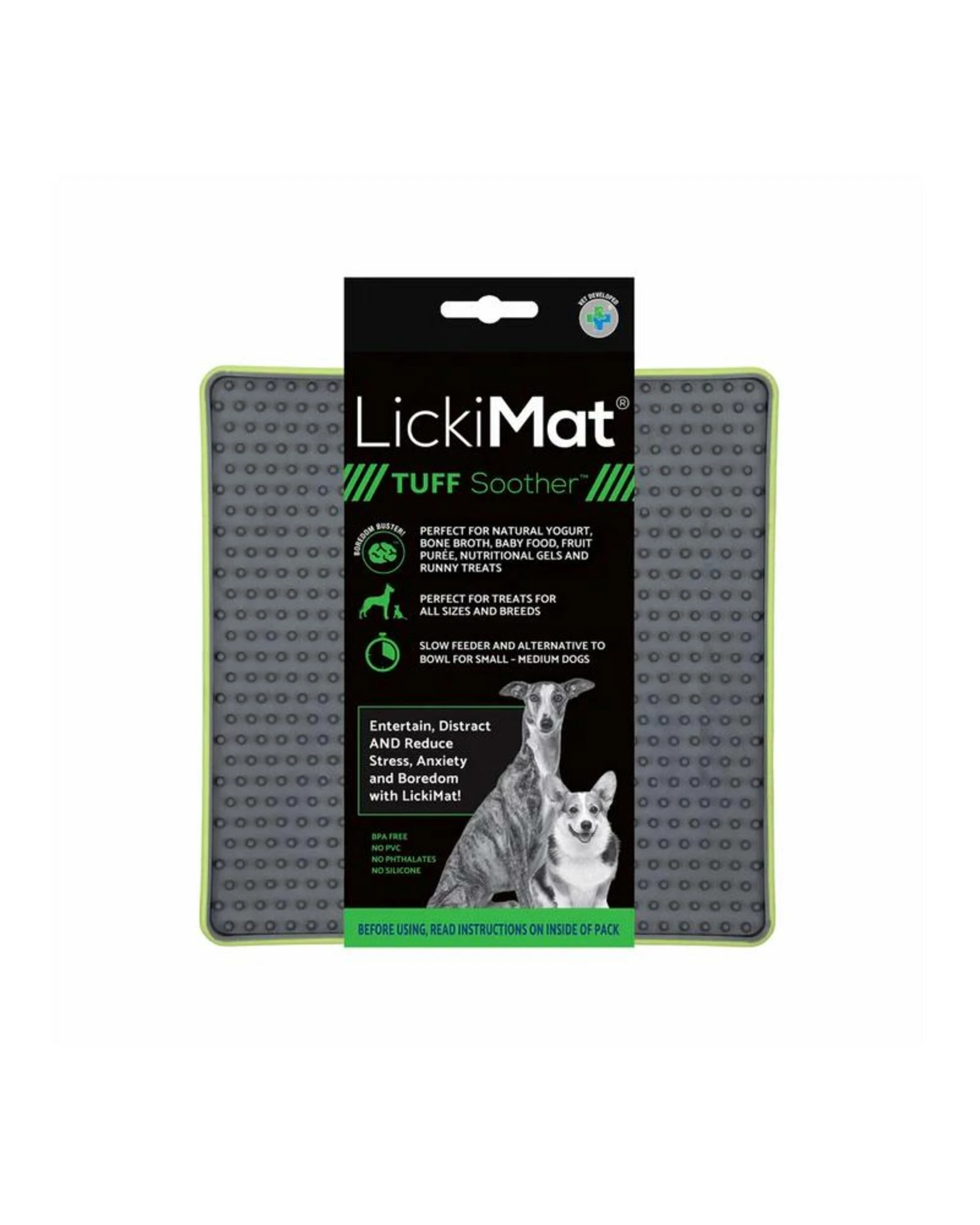 1 Lickimat Dog Feeder Tuff Soother Green, 1 of 1