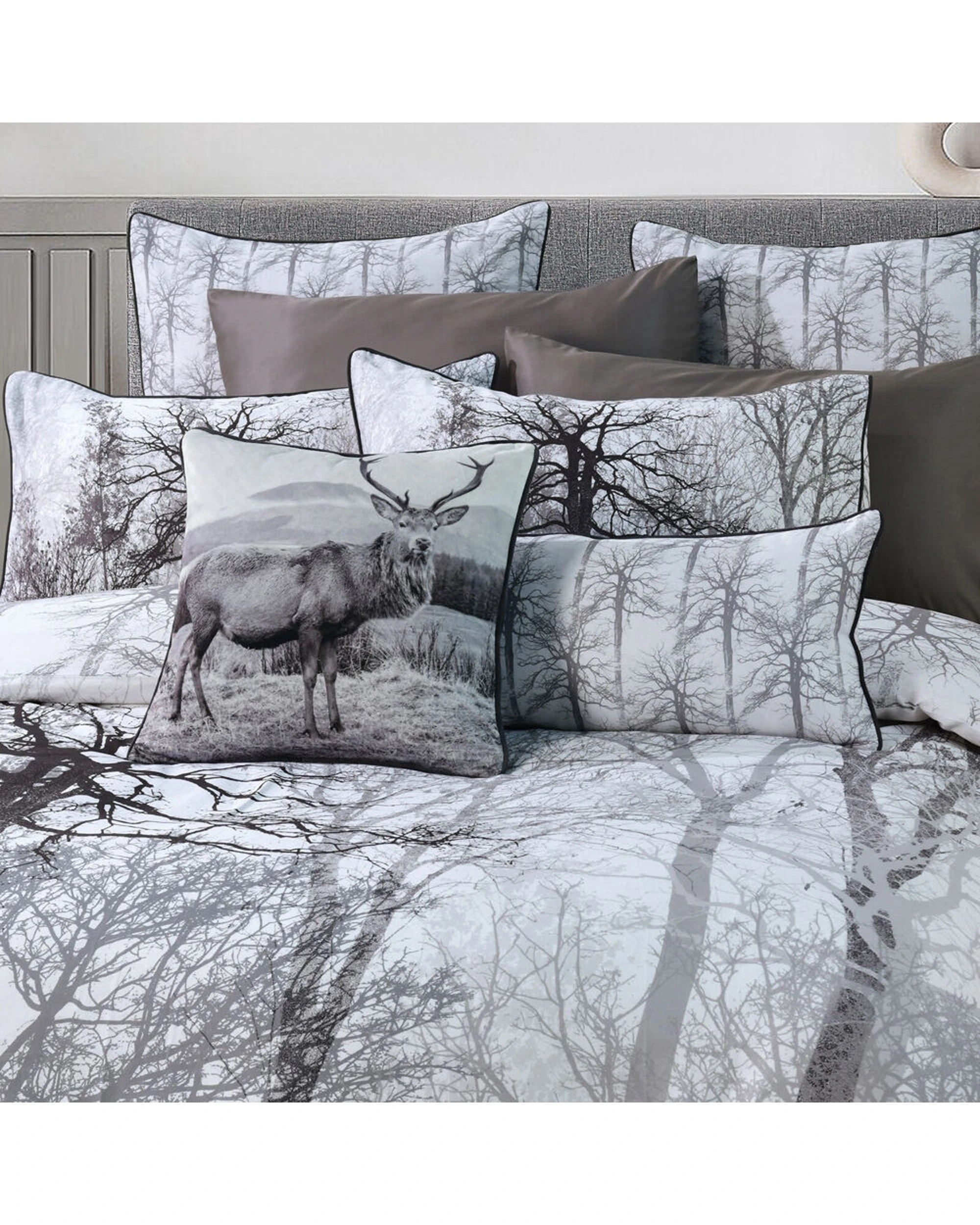 2 Bianca Myrtleford Queen Cotton Sateen Quilt Cover & Pillowcase Set - Grey, 2 of 4