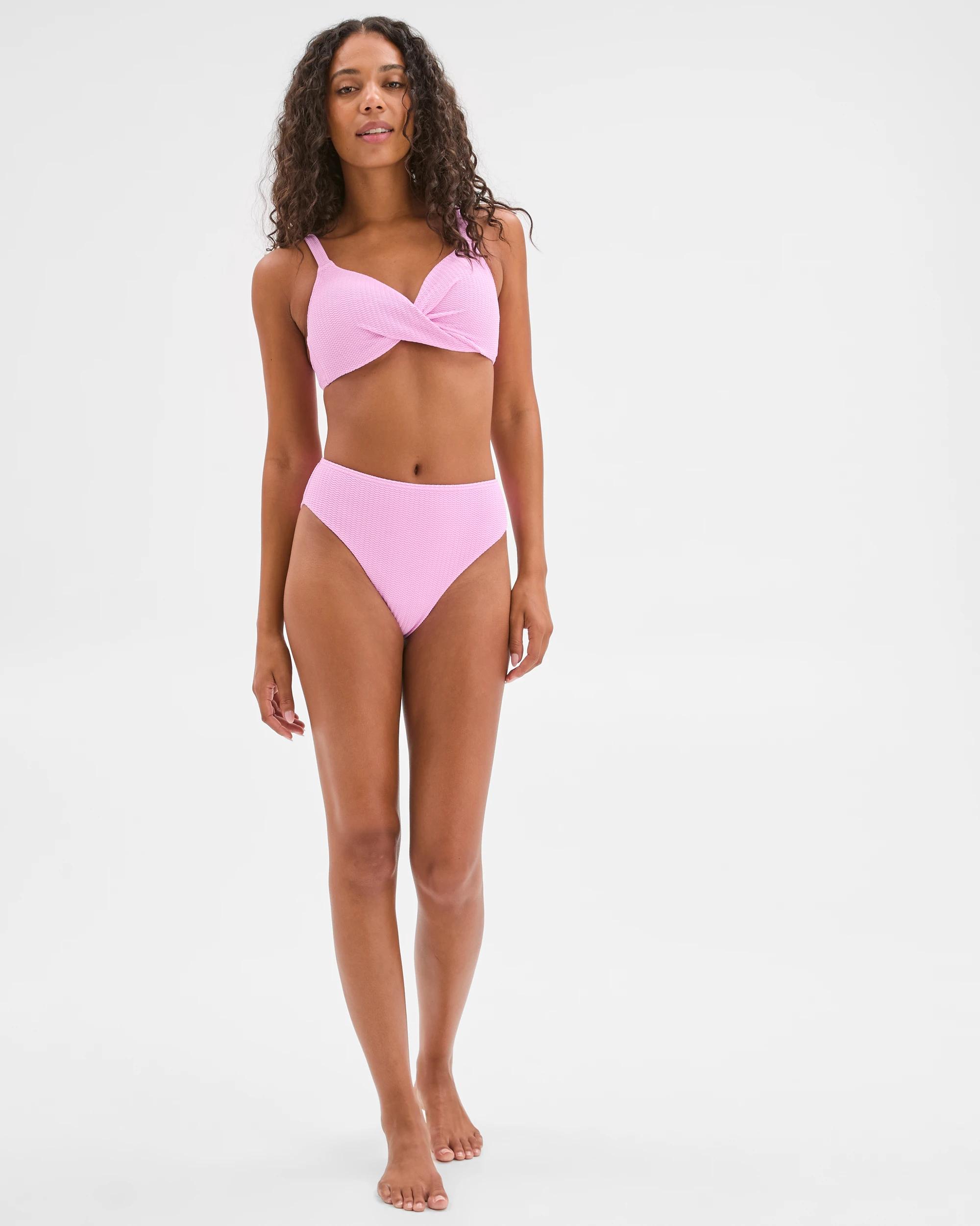 2 Target Woman Resort Crinkle High Waisted High Cut Bikini Briefs ORCHID, 2 of 9