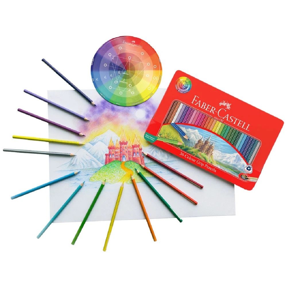 6 Faber-Castell Colour Grip Triangular Pencils Tin 36 Pack, 6 of 7