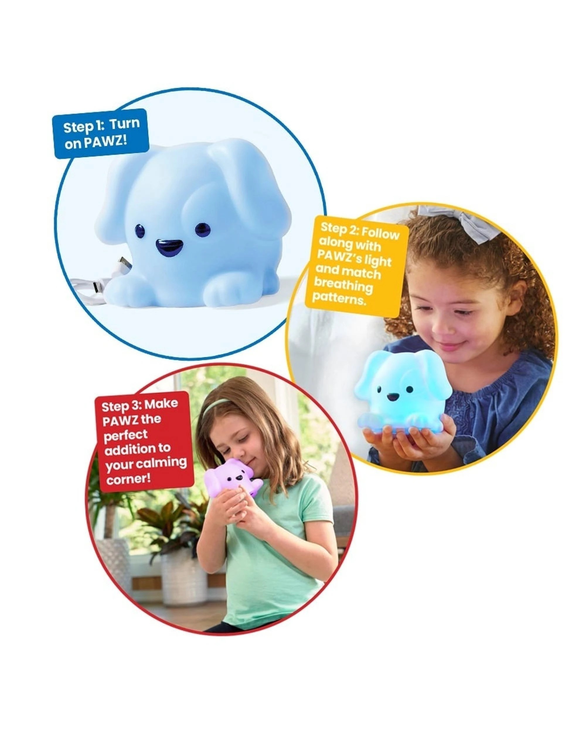 3 Pawz The Calming Pup Breathing Buddy and Night Light, 3 of 5