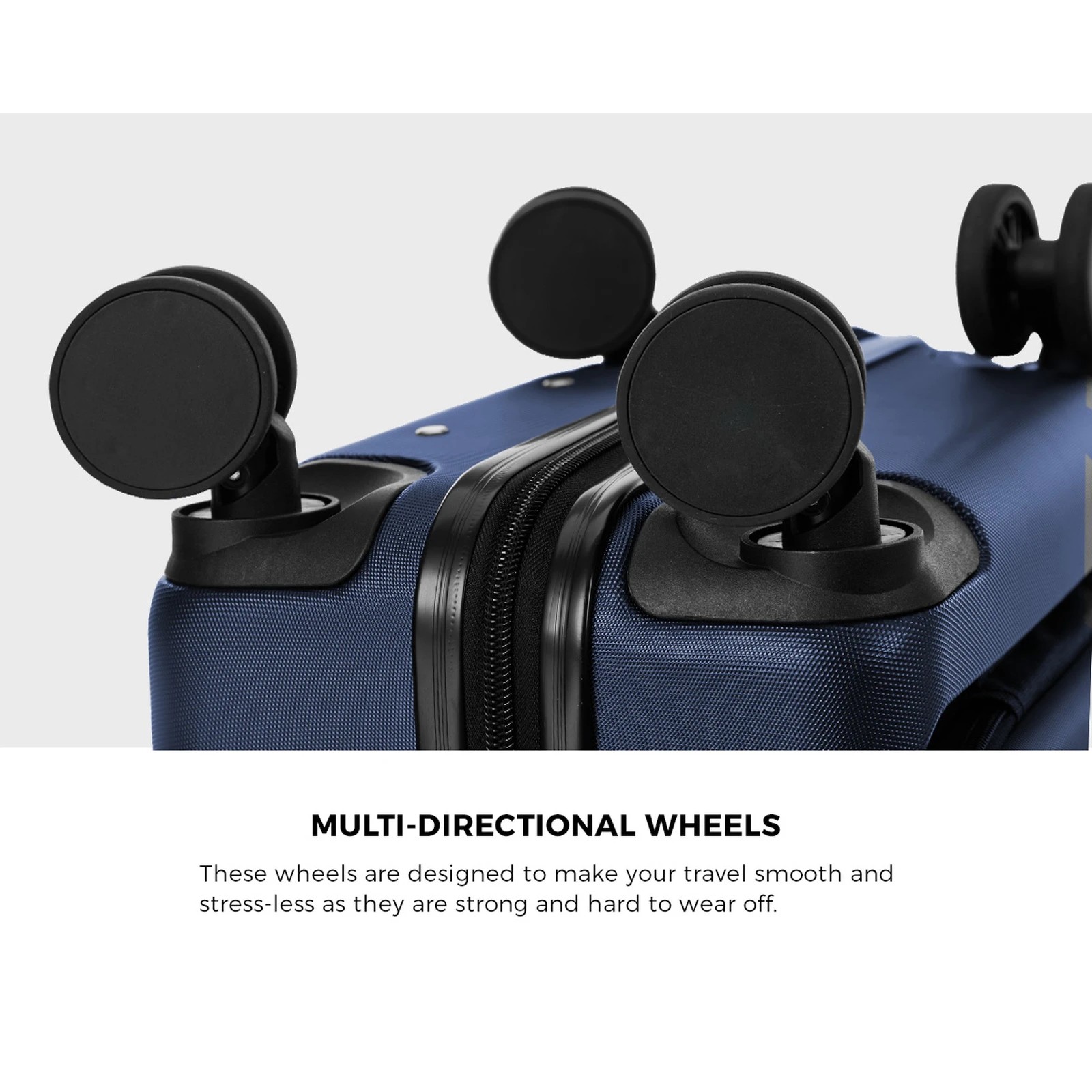 7 Mazam 2PCS Luggage Suitcase Trolley Set Front Opening TSA Hard Case - Blue, 7 of 10