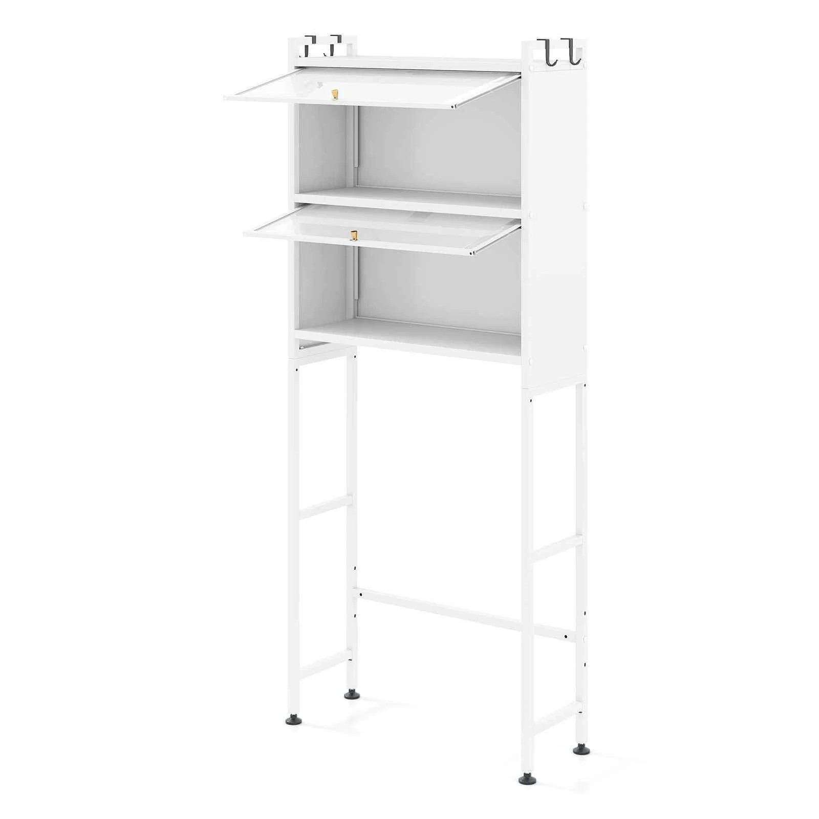 1 Costway Over Toilet Cabinet Flip-up Bathroom Storage Organizer Space-saving Laundry, 1 of 4