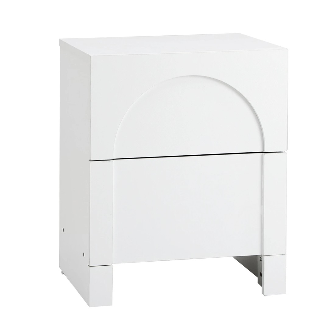 6 Oikiture Bedside Table 2 Drawers Side Table Storage Cabinet Nightstand
 - White, 6 of 10