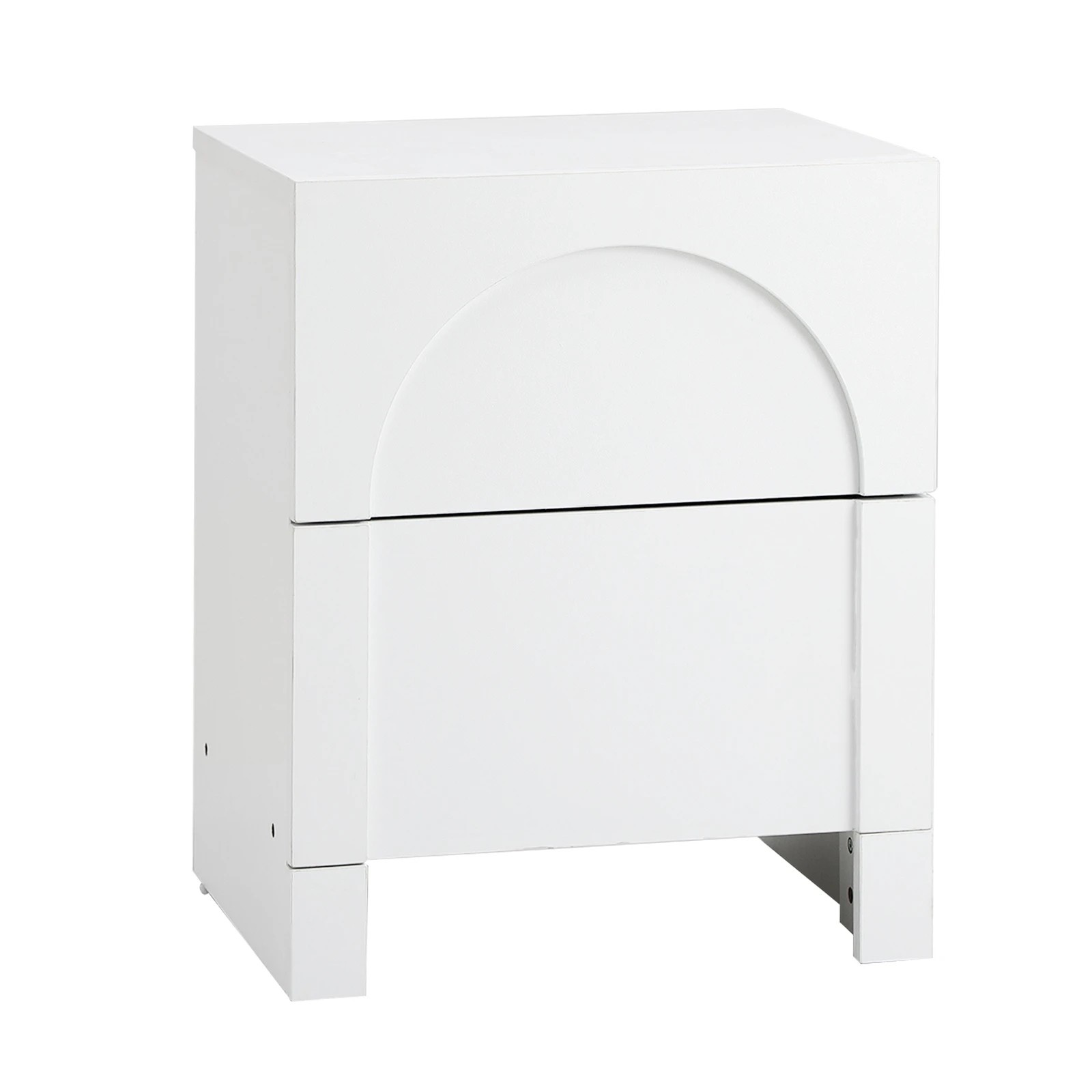 6 Oikiture Bedside Table 2 Drawers Side Table Storage Cabinet Nightstand
 - White, 6 of 10