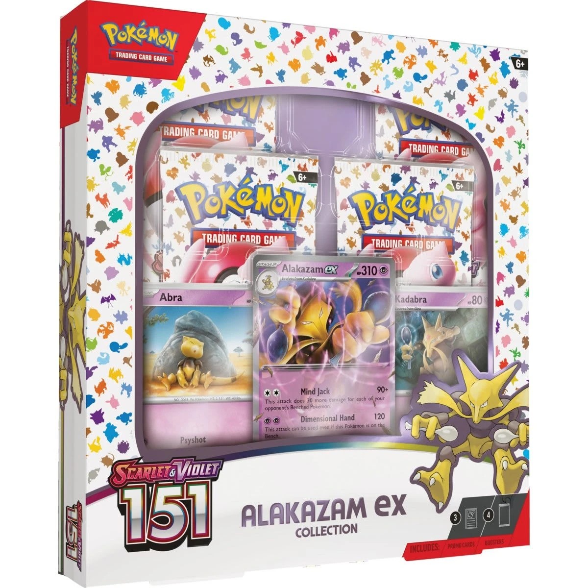 1 Pokemon Trading Card Game: Scarlet & Violet 151 Alakazam Ex Collection, 1 of 2