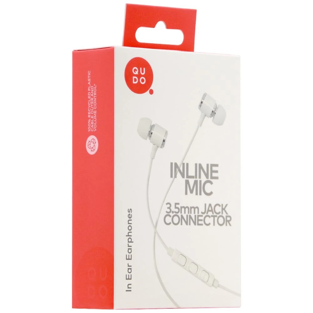4 Qudo Earphones White, 4 of 5