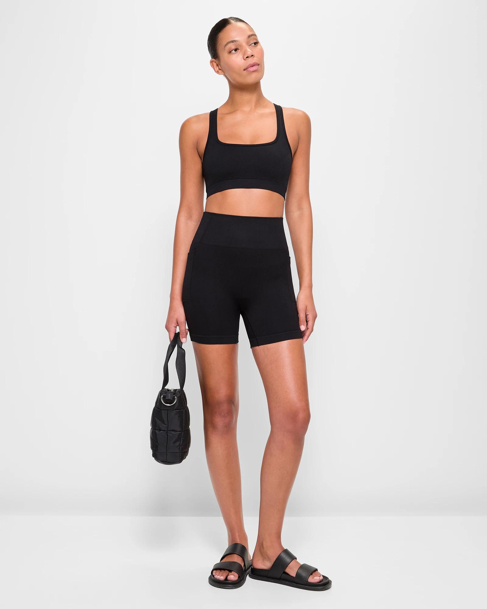 3 Target Active Harmony Strappy Seamfree Crop Top BLACK, 3 of 5