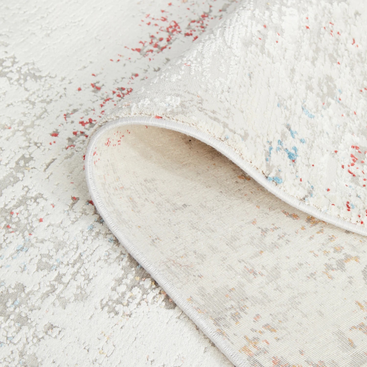 9 Common Ground Rugs Glimmers 109 300x80cm Runner - Medium Bamboo Silk Rug - Bone - Multi, 9 of 9